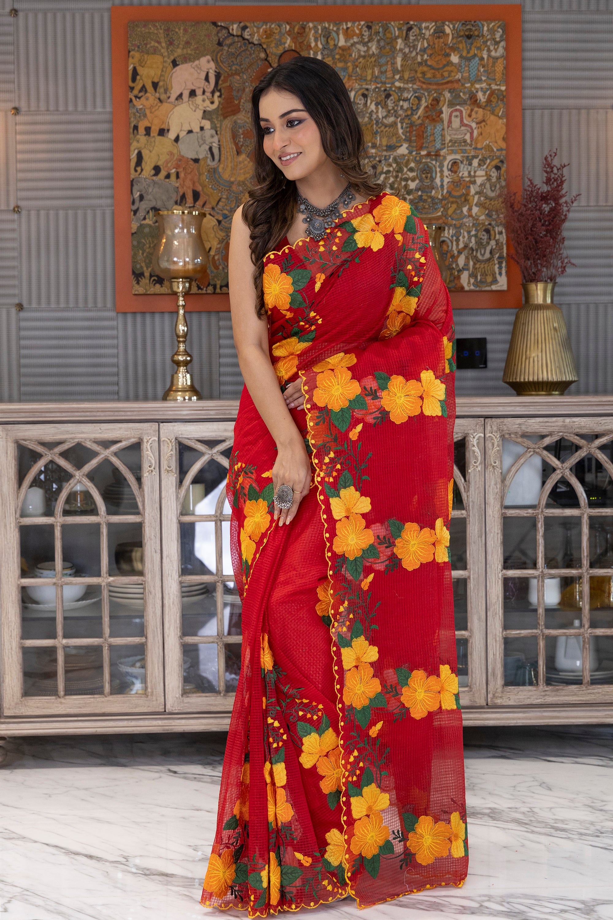 Resham Check Embroidery