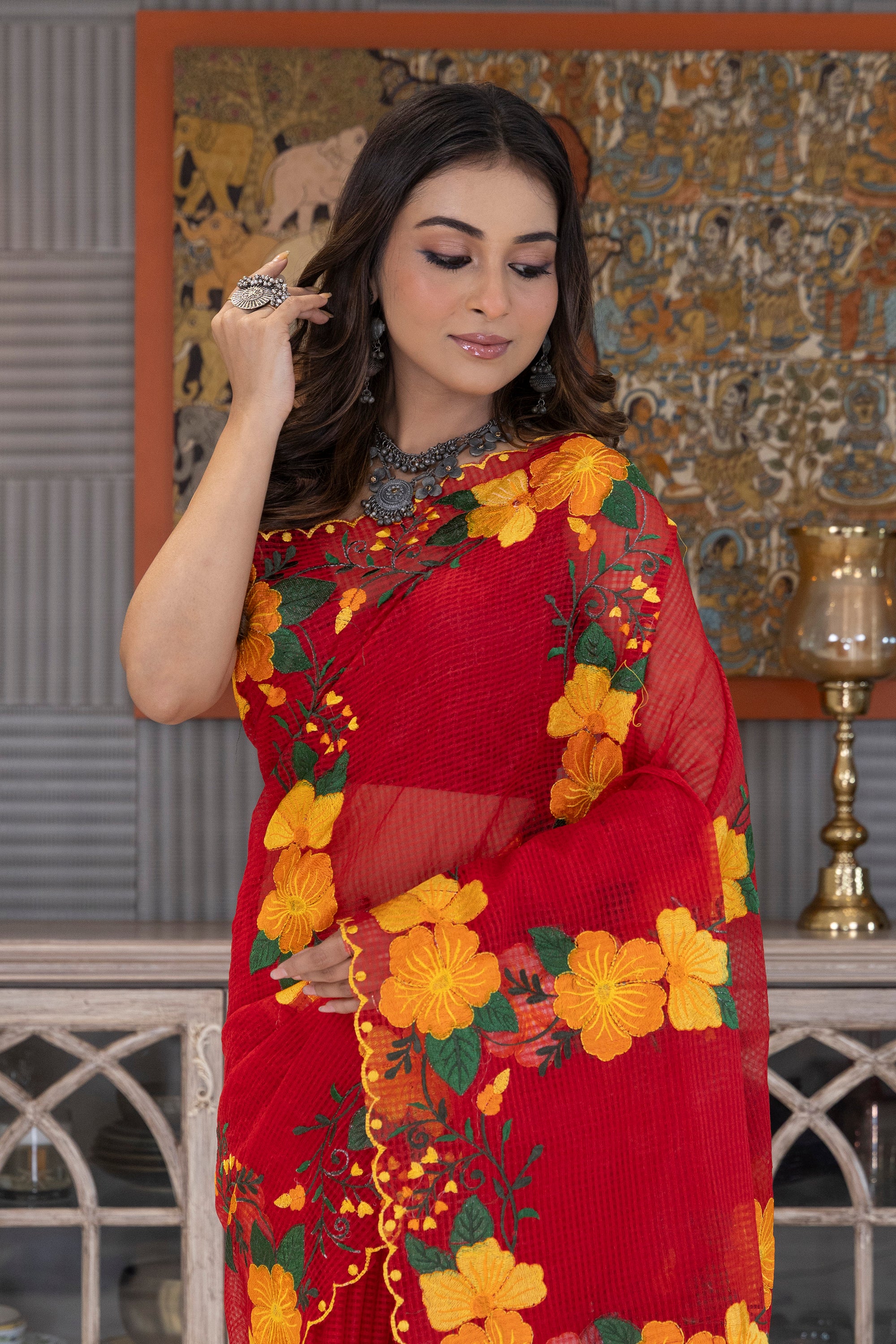 Resham Check Embroidery