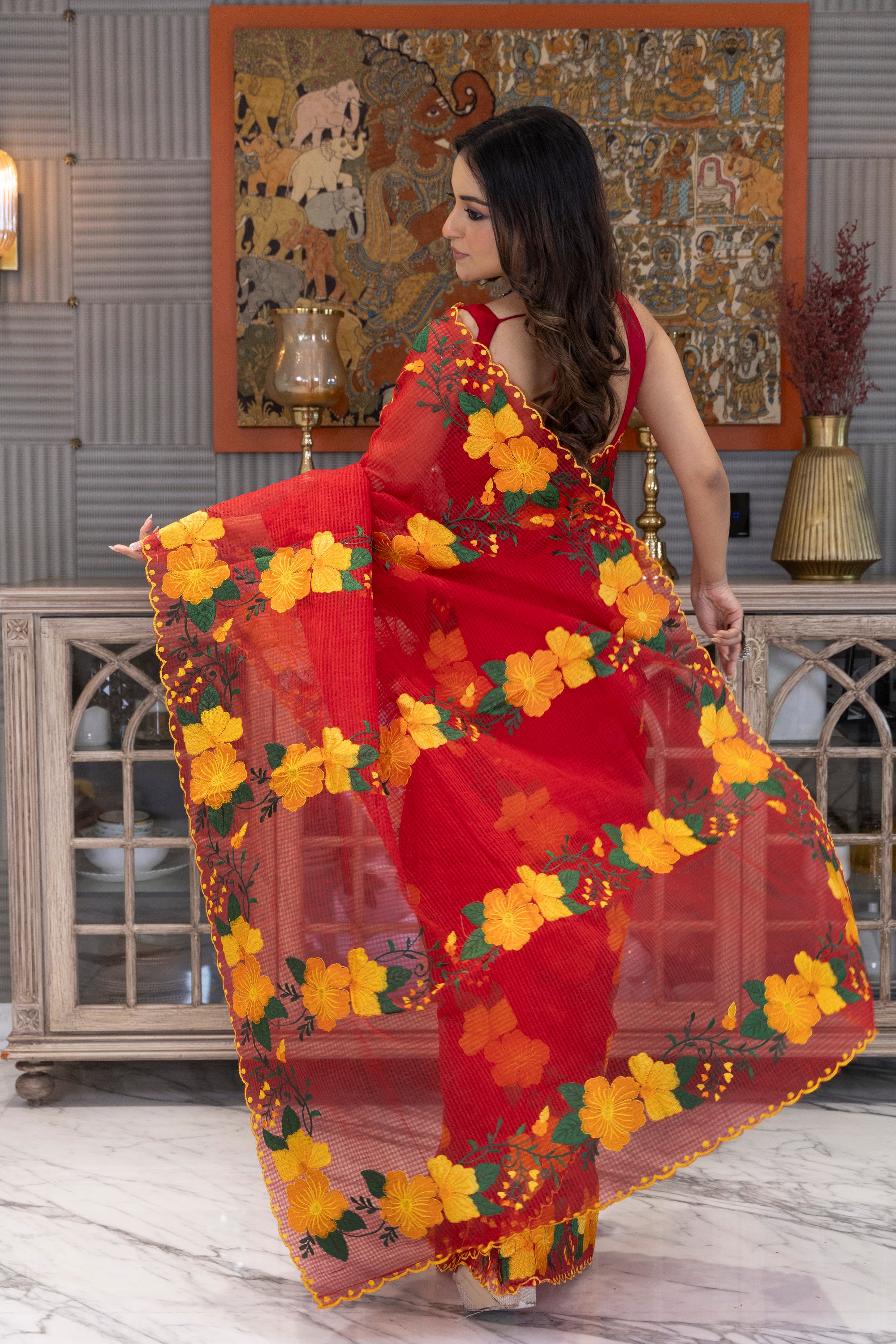 Resham Check Embroidery