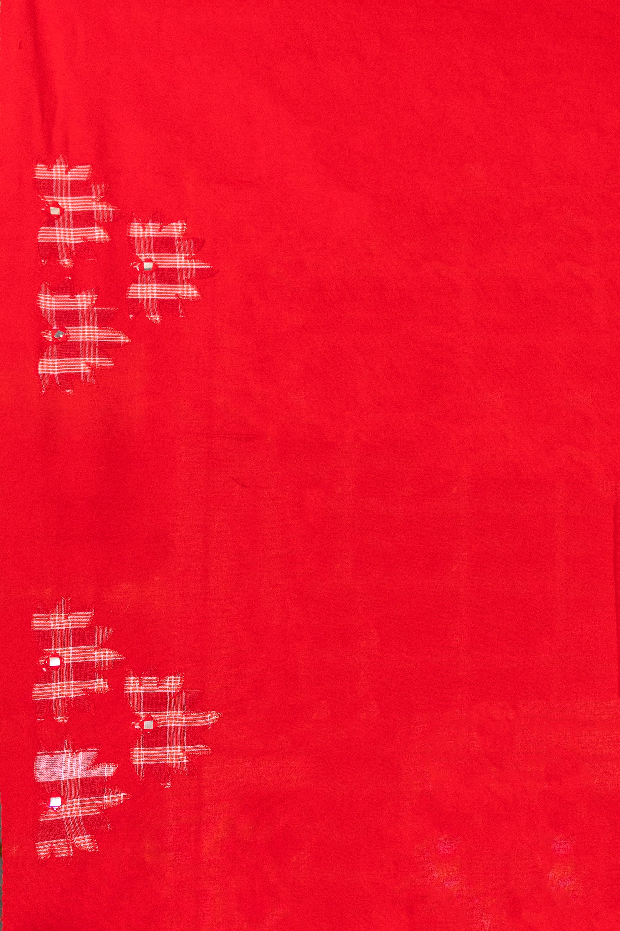 Resham Check Applique Work