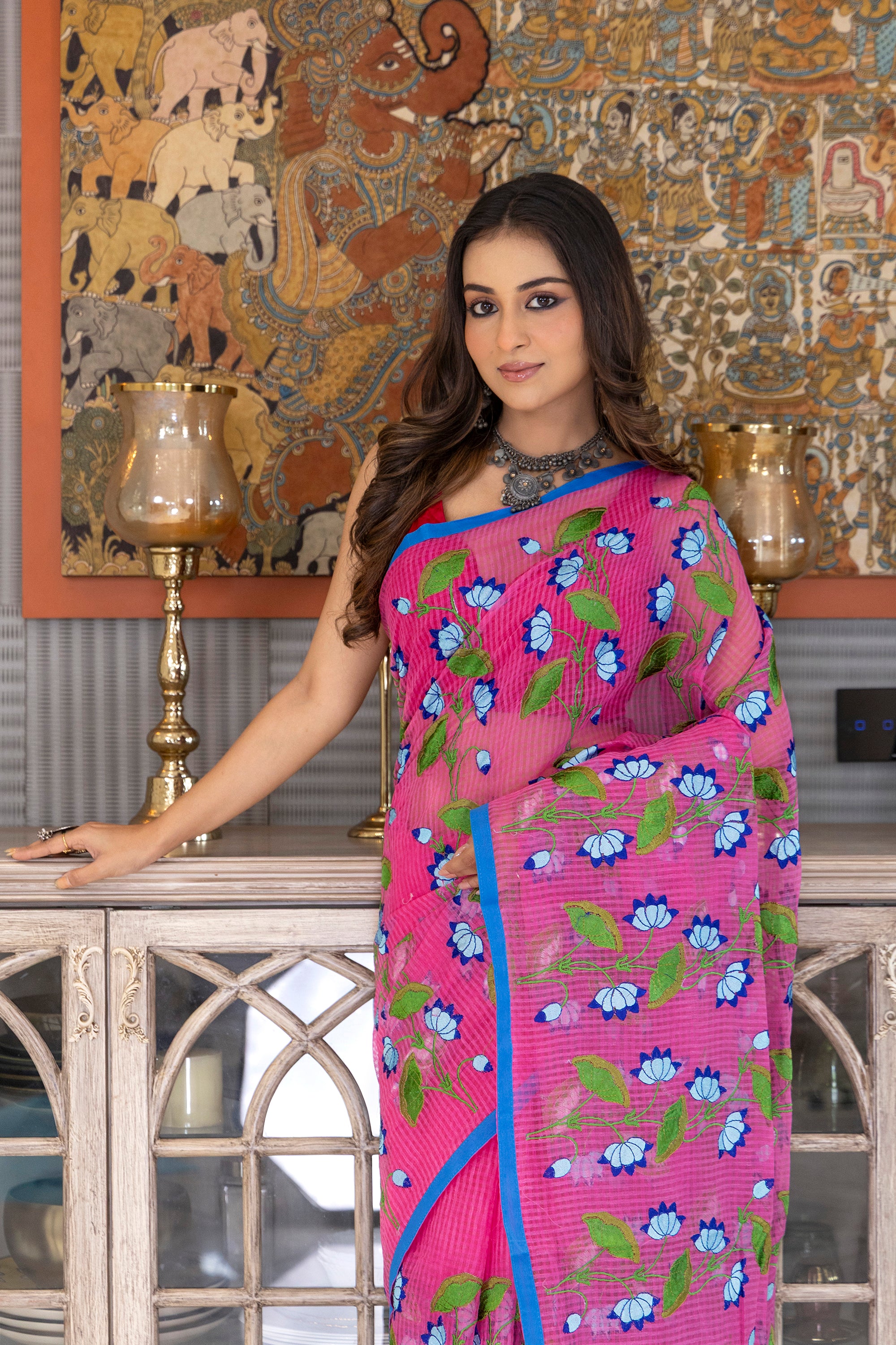 Resham Check Embroidery