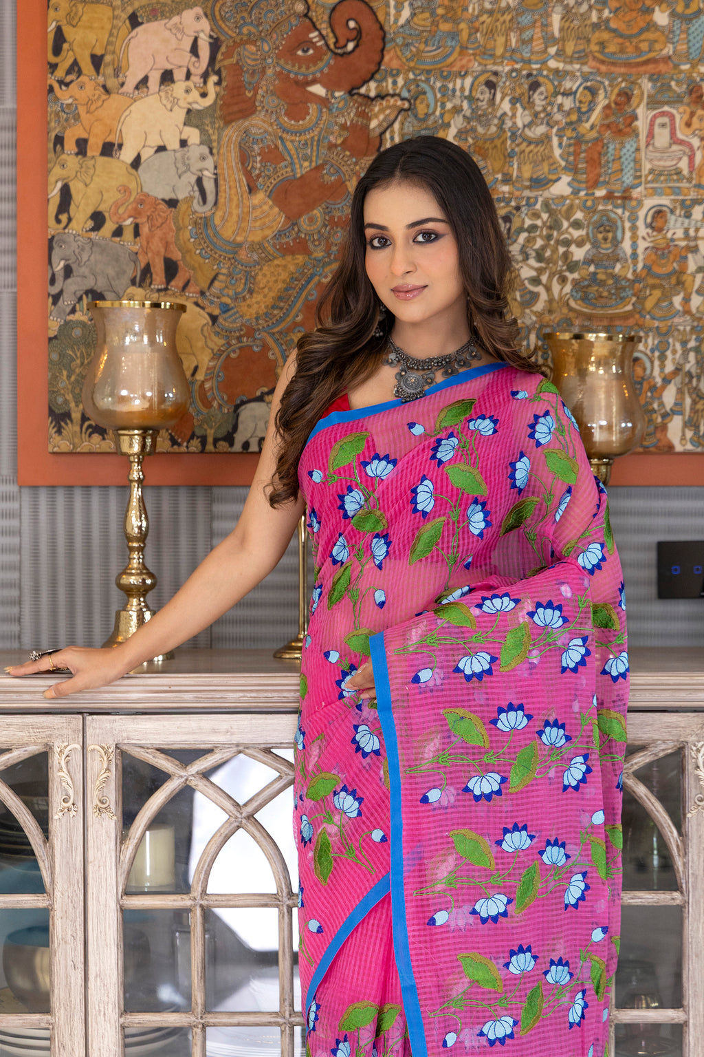 Resham Check Embroidery