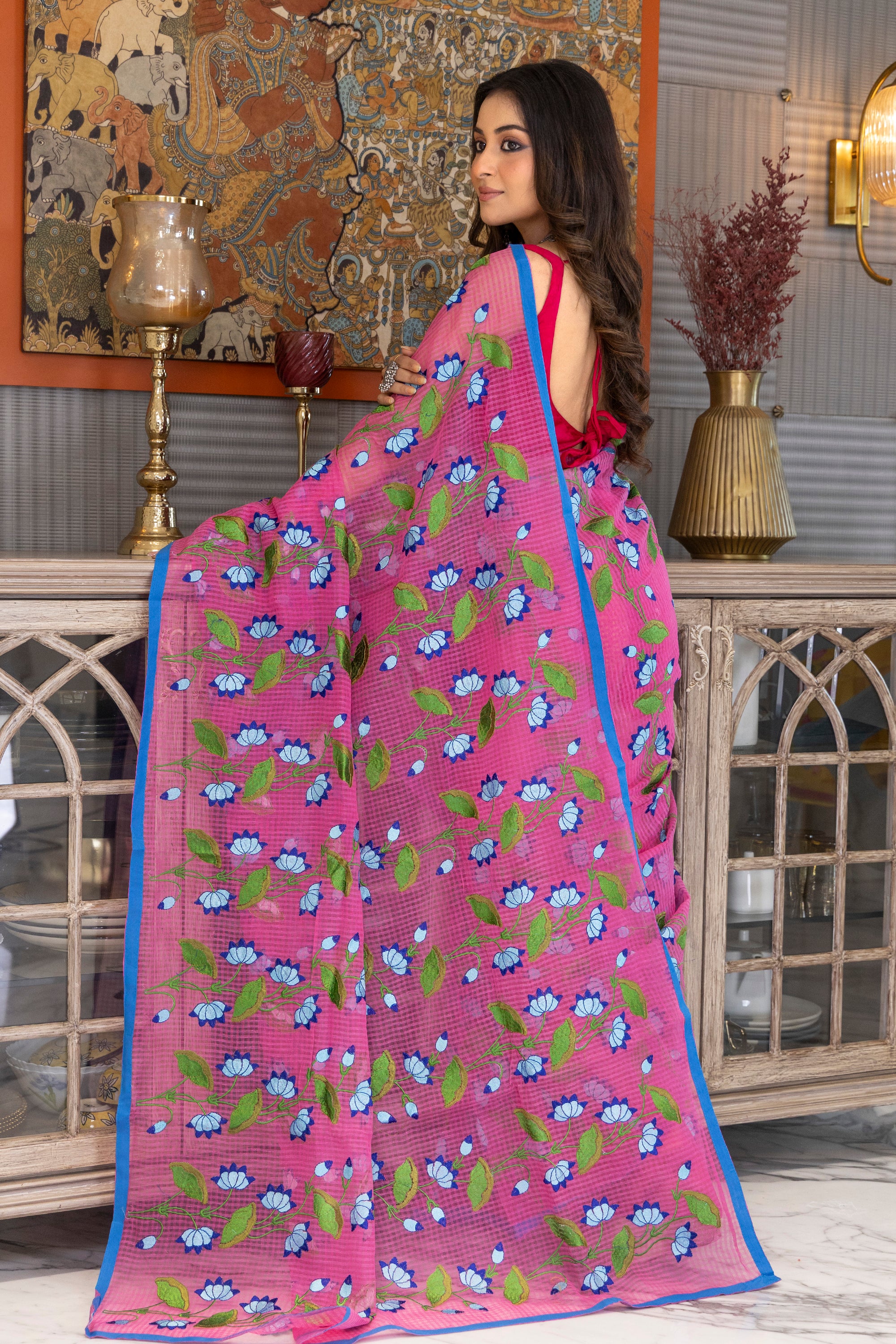 Resham Check Embroidery