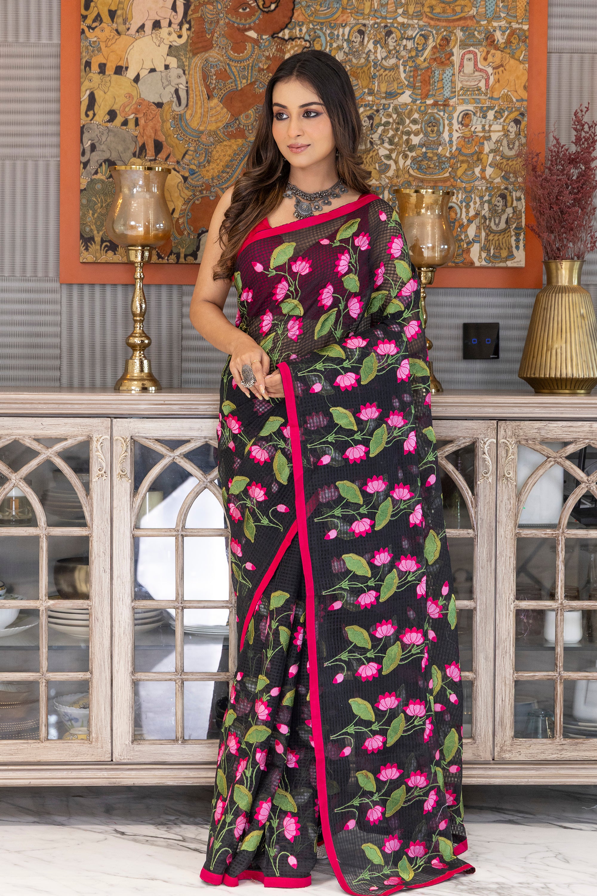 Resham Check Embroidery