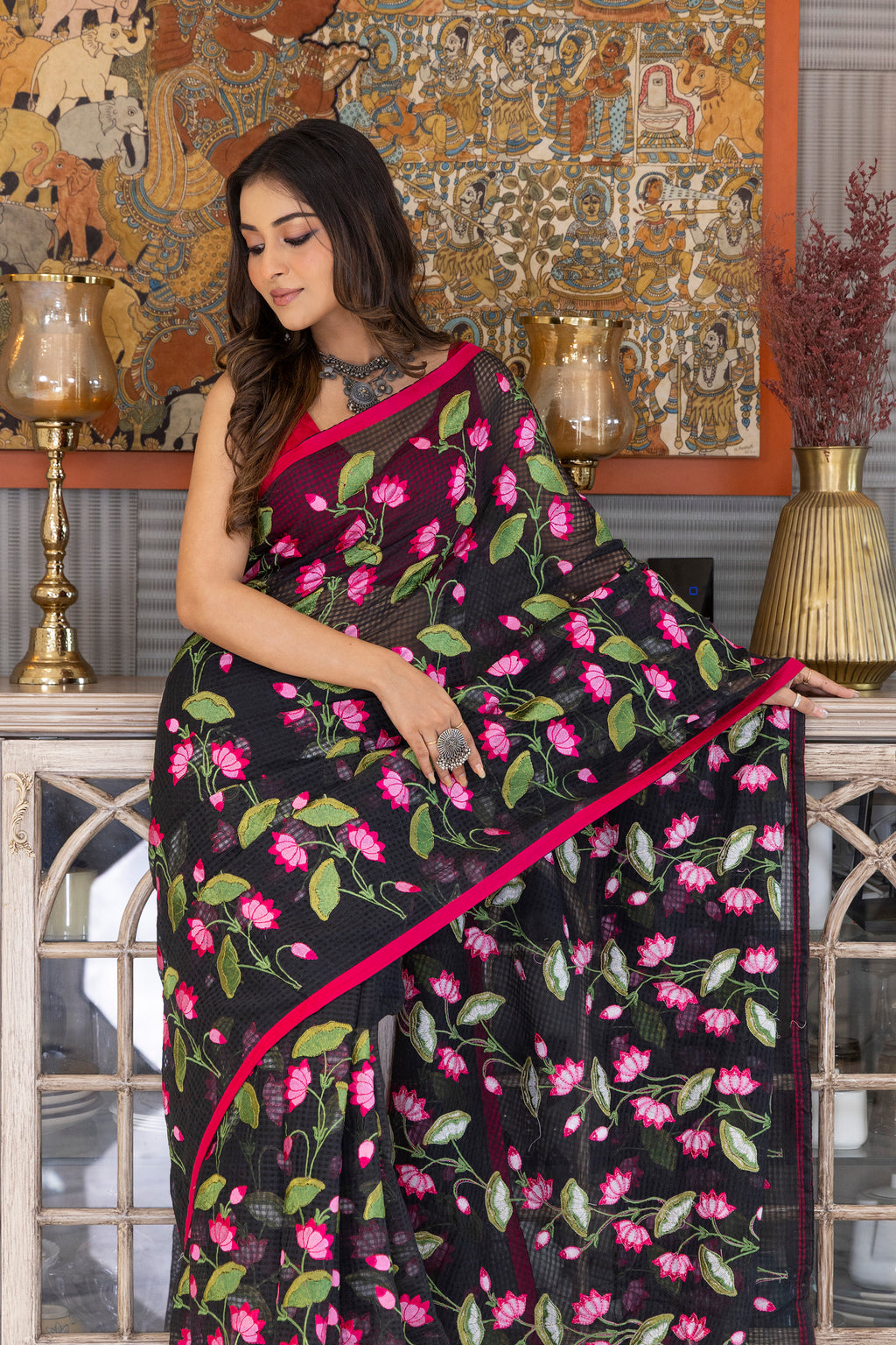 Resham Check Embroidery
