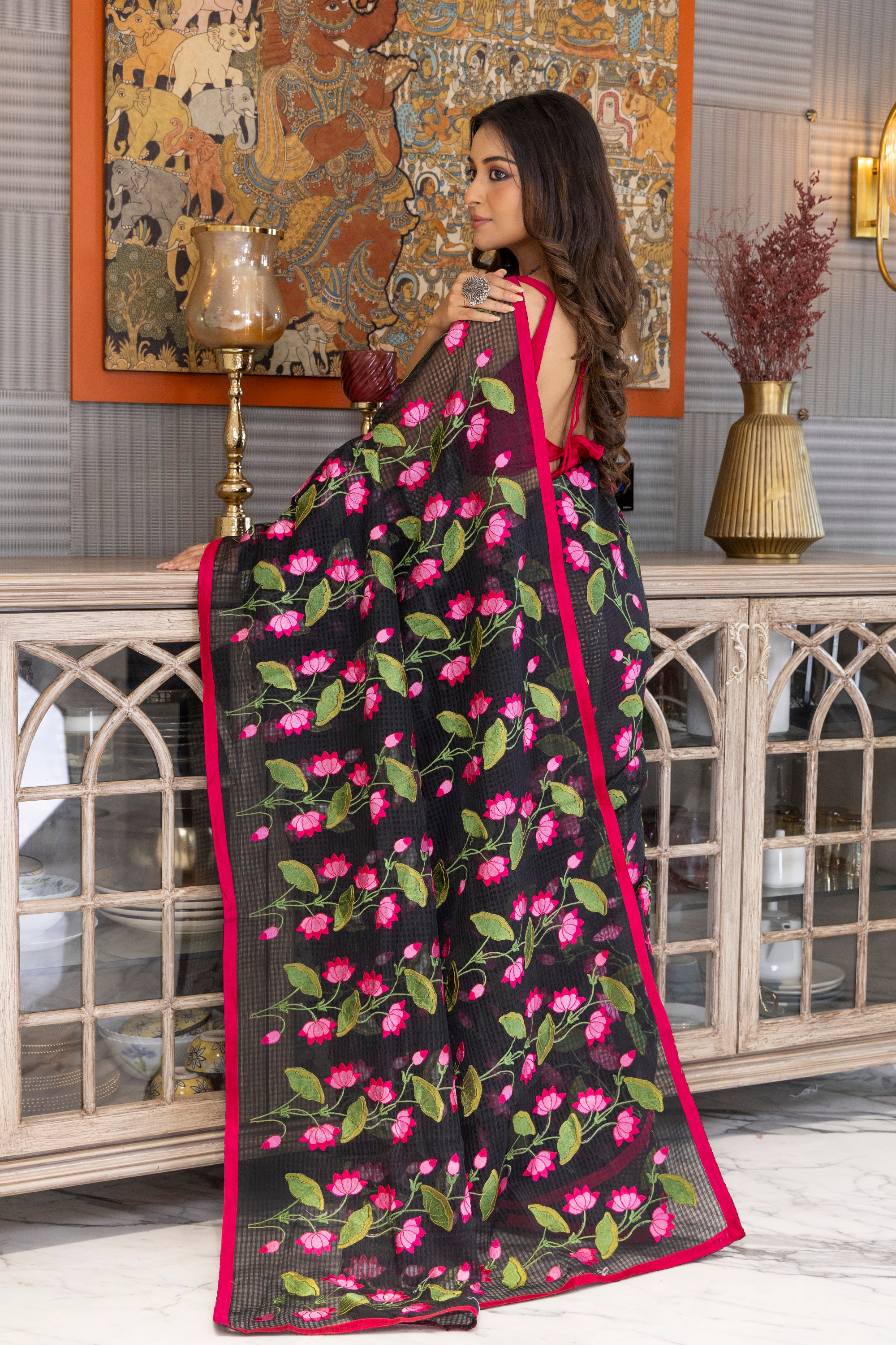 Resham Check Embroidery