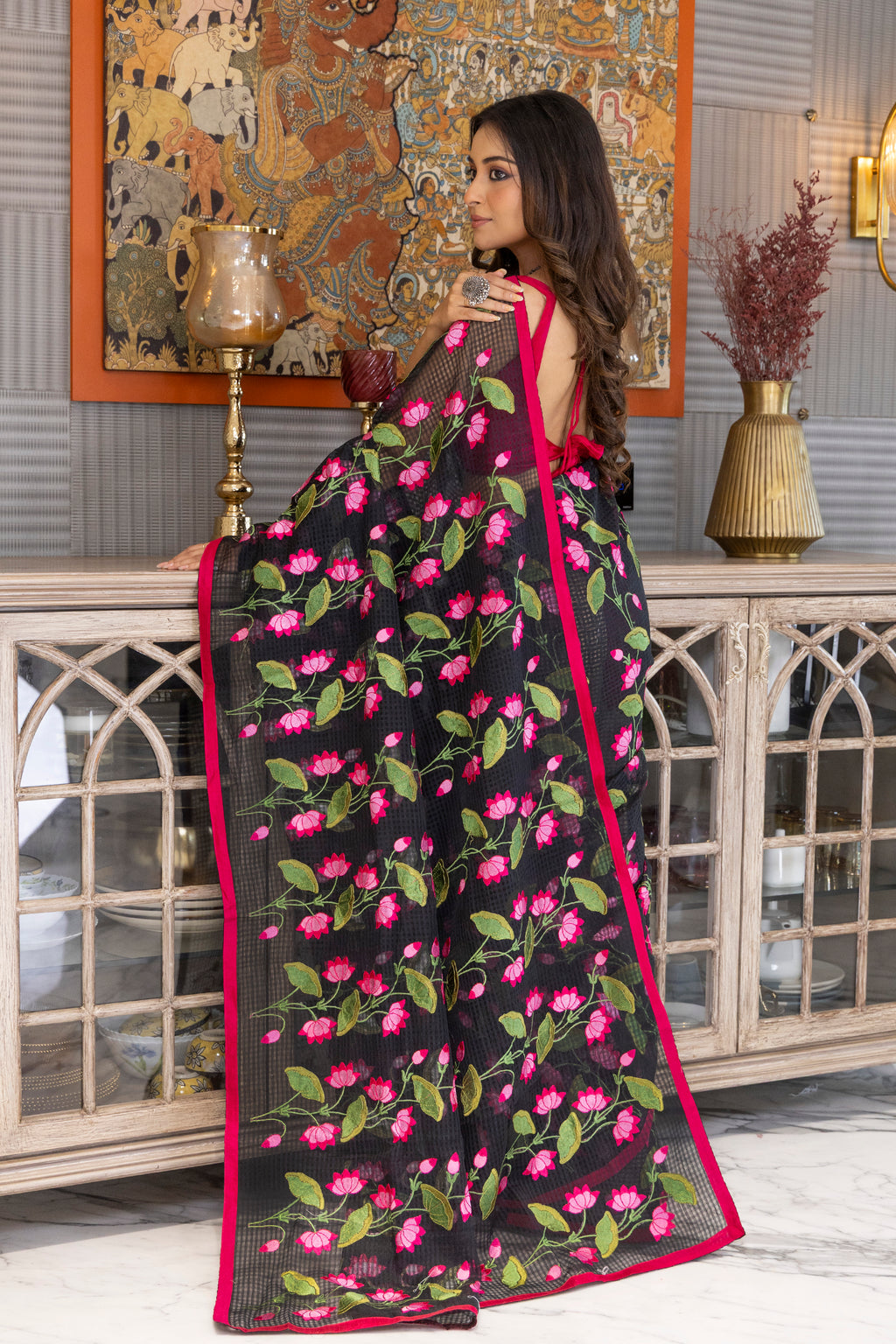 Resham Check Embroidery