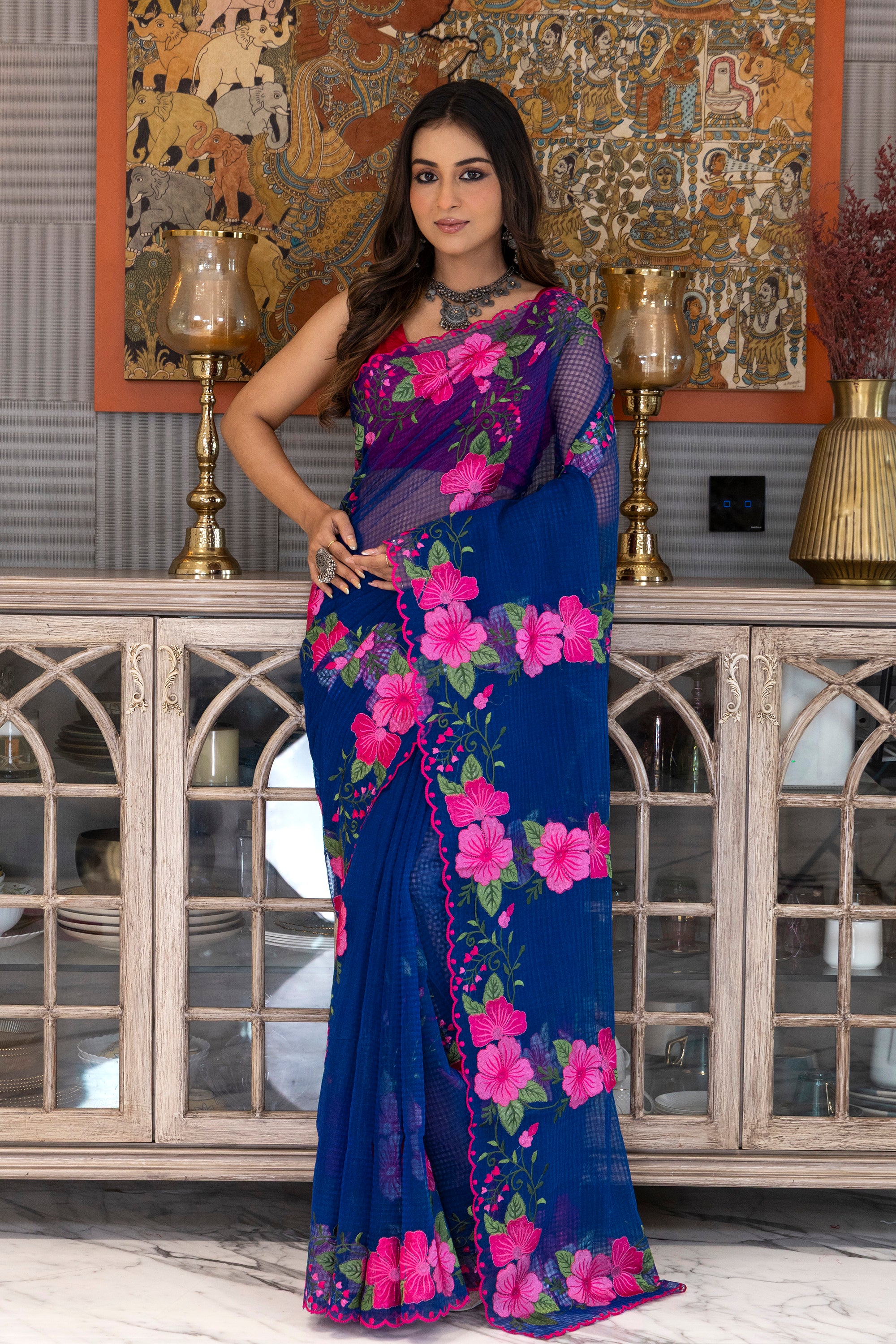 Resham Check Embroidery