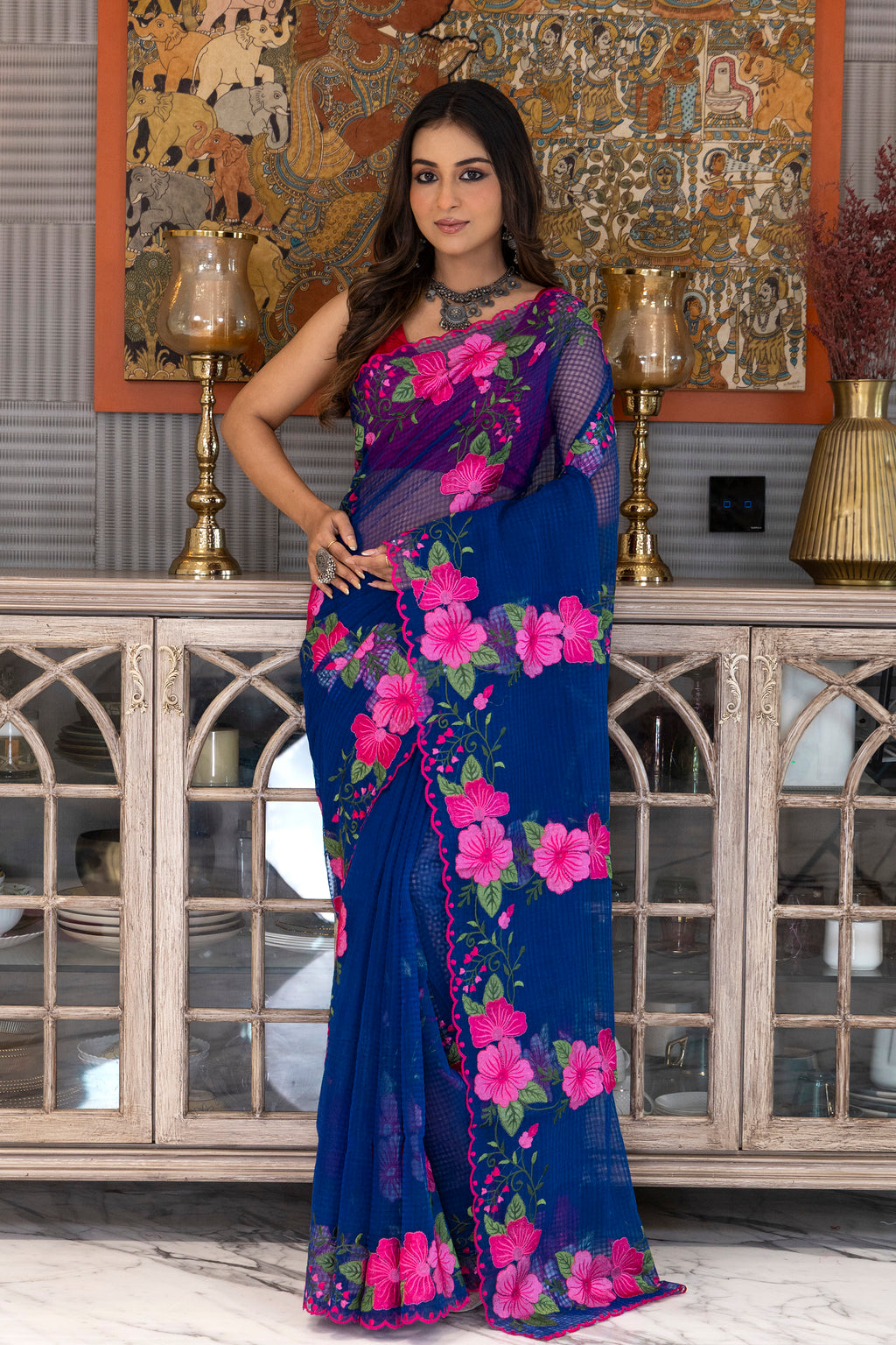 Resham Check Embroidery