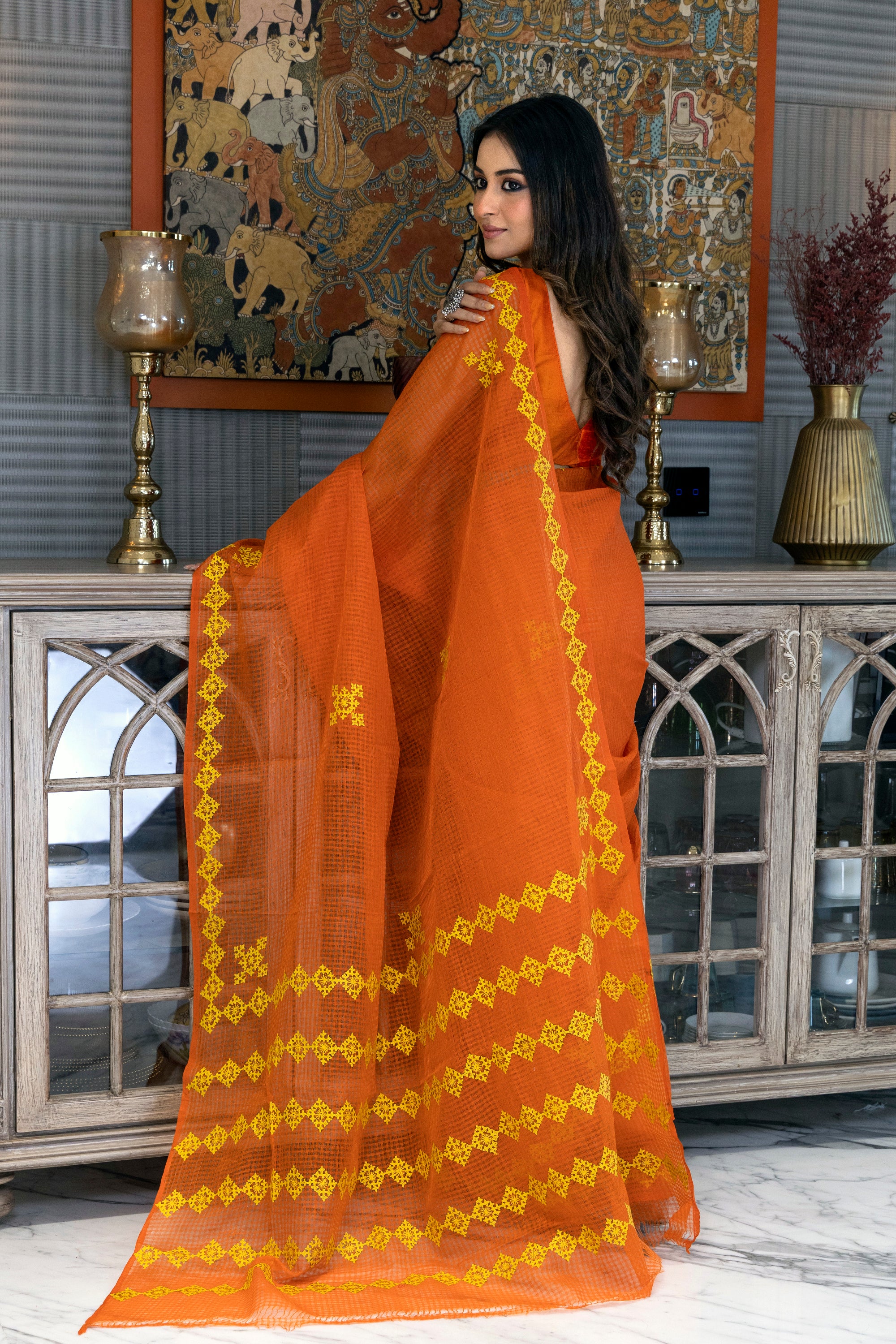 Resham Check Hand Gujarati