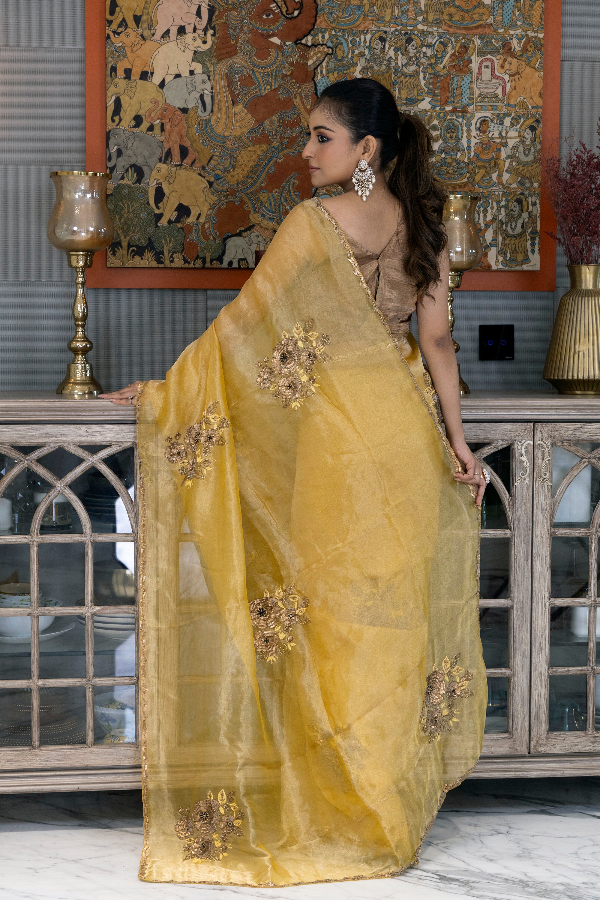 Pure Tissue Zardosi Work