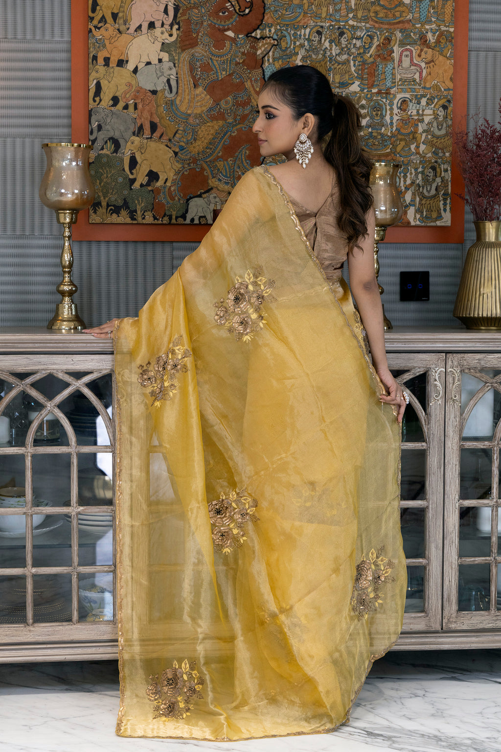 Pure Tissue Zardosi Work