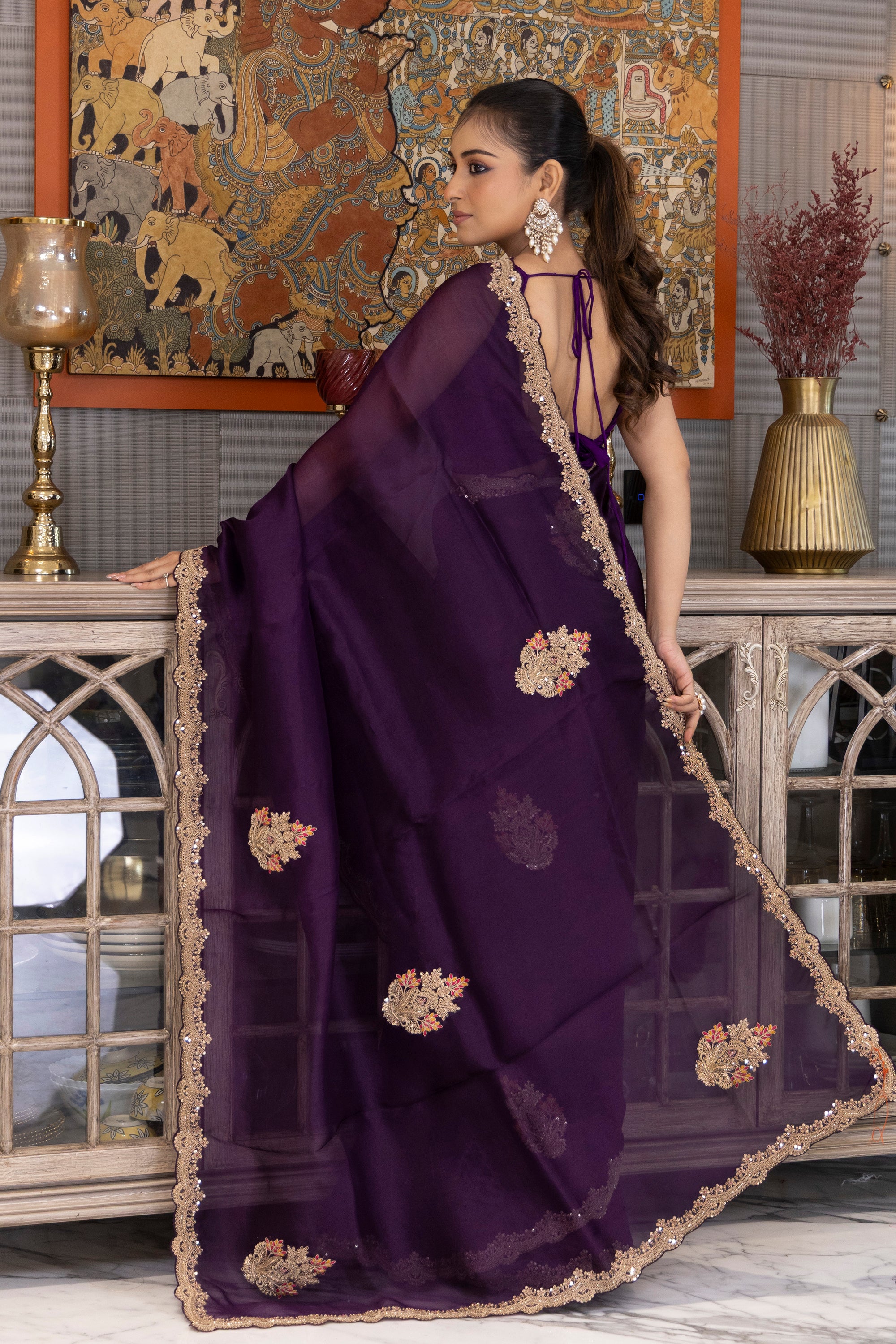 Organza Zardosi Work