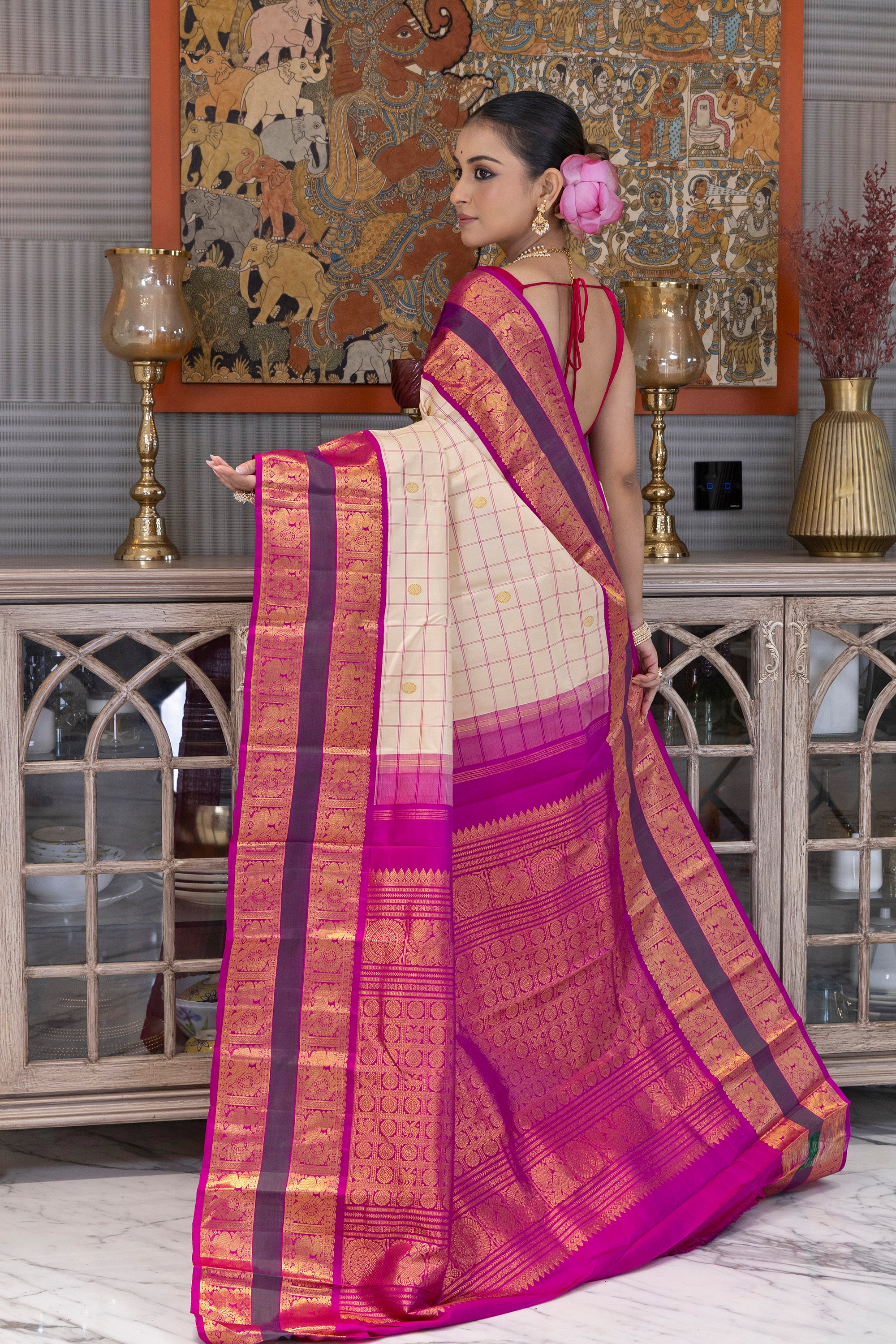 Check Silk Kanjivaram