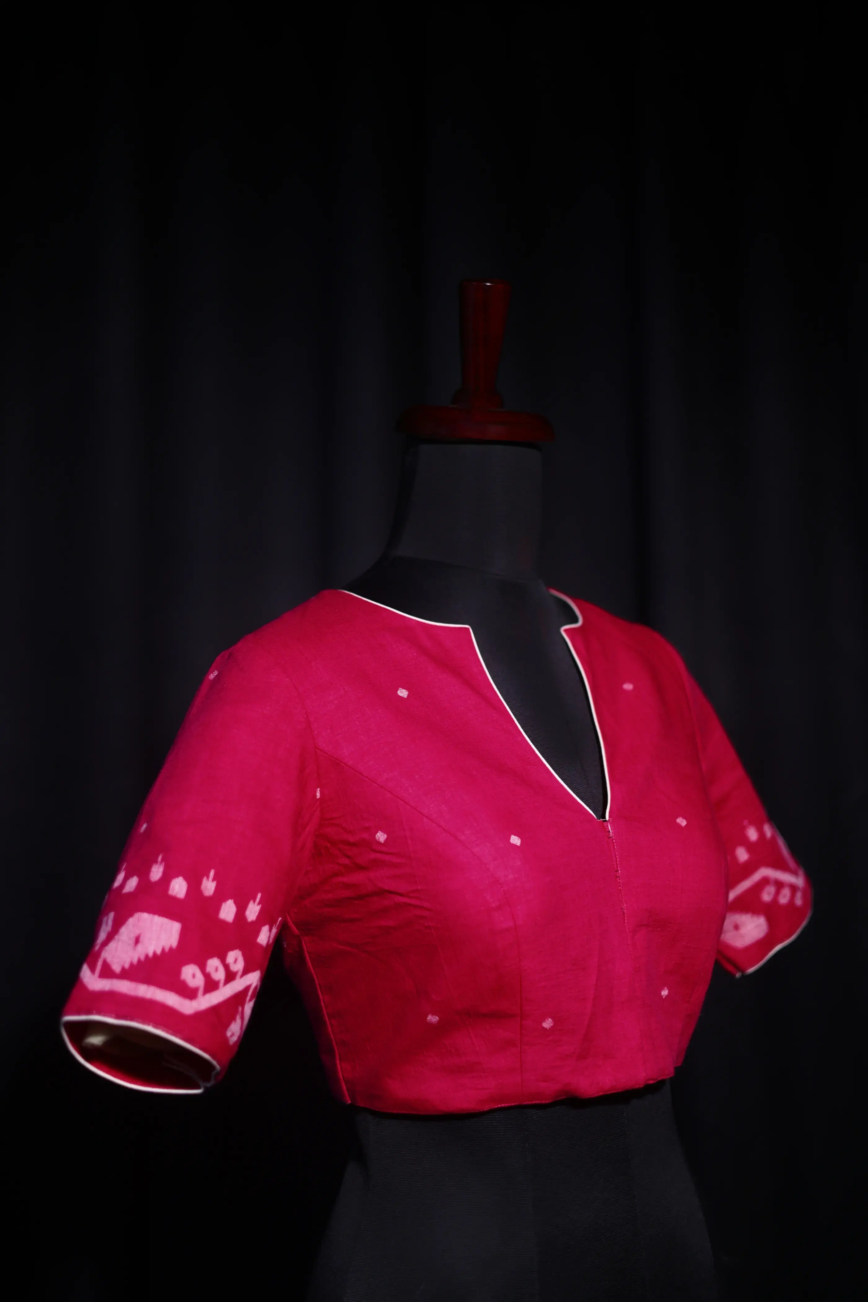 Rani Cotton Blouse For Women Jamdani Style Weddingwear