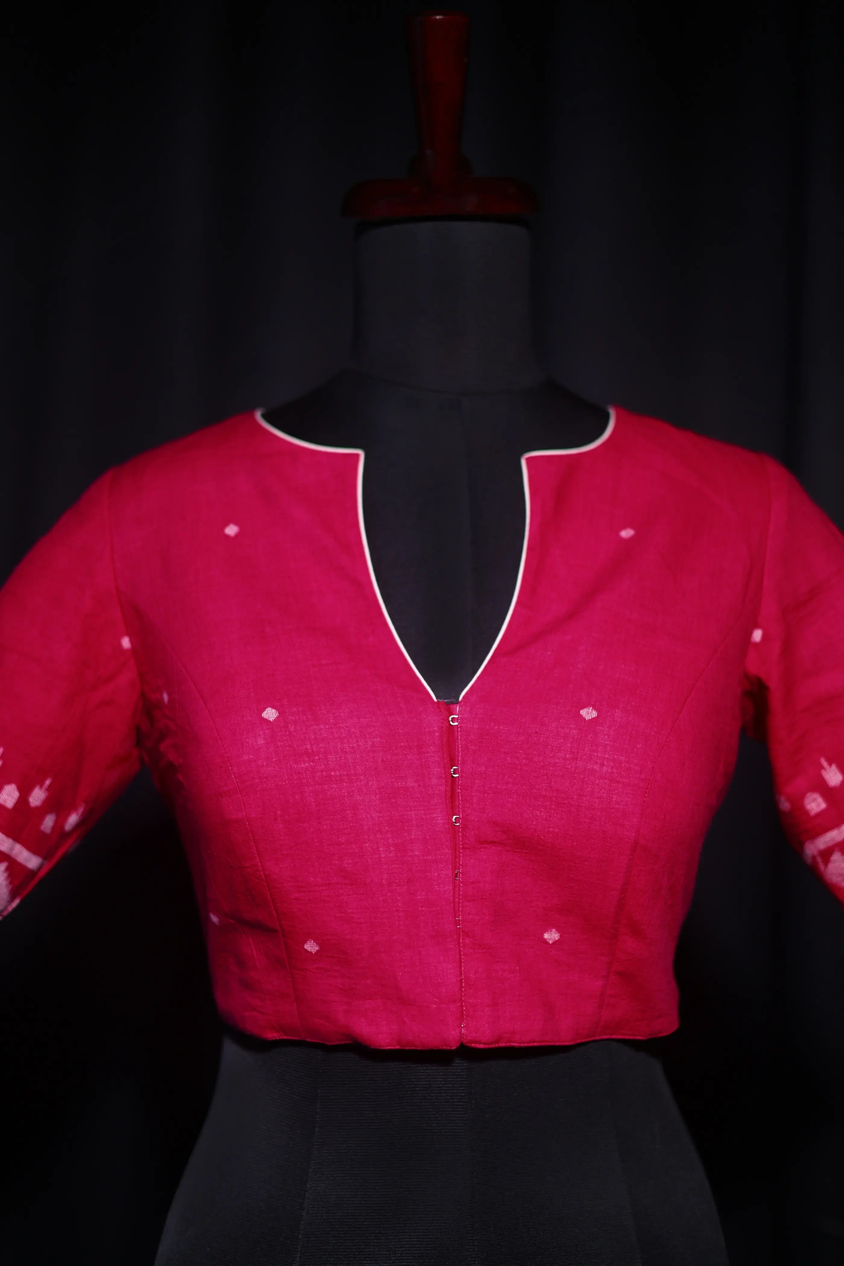 Rani Cotton Blouse For Women Jamdani Style Weddingwear