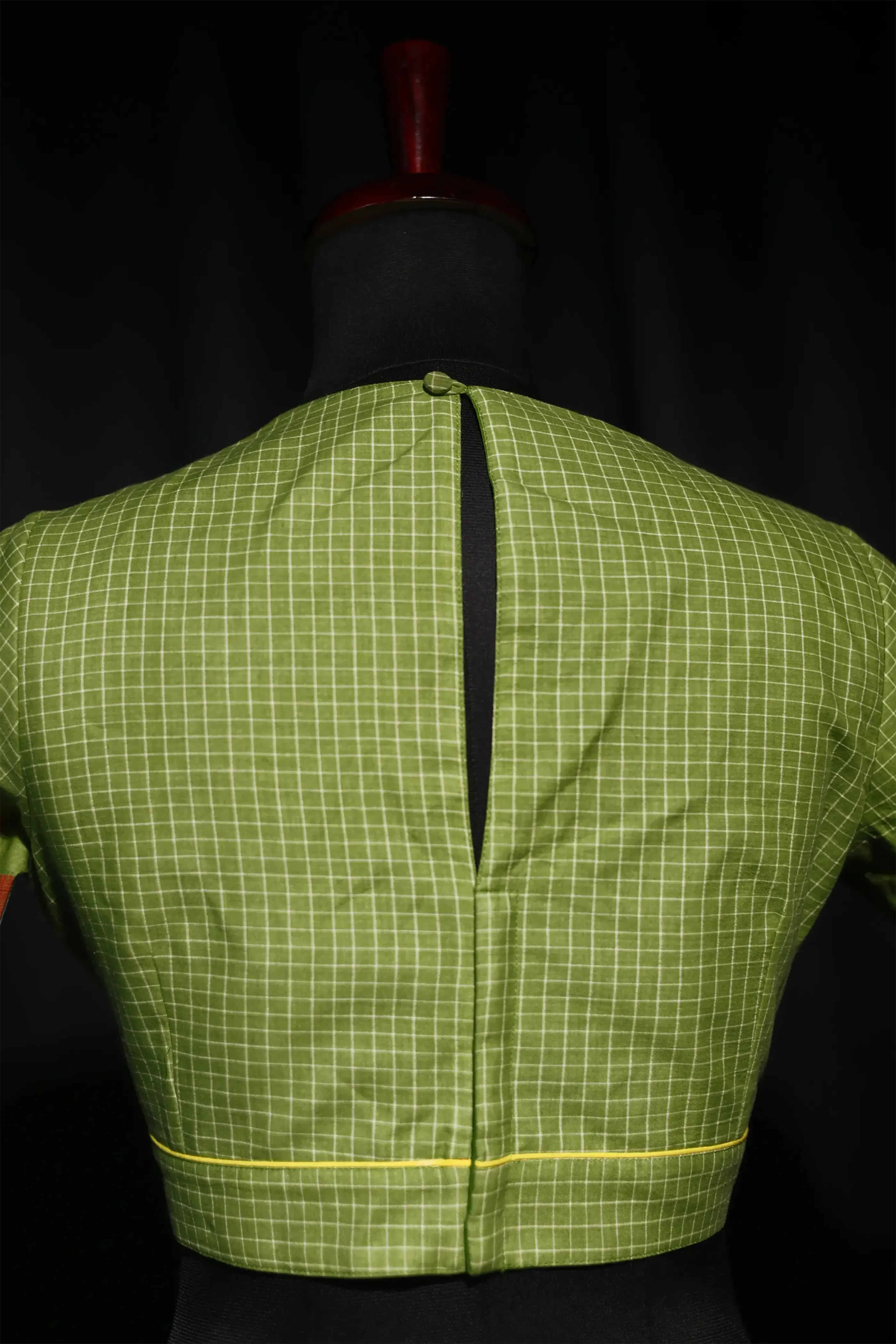 Green Cotton Blouse For Women Jamdani Style Weddingwear