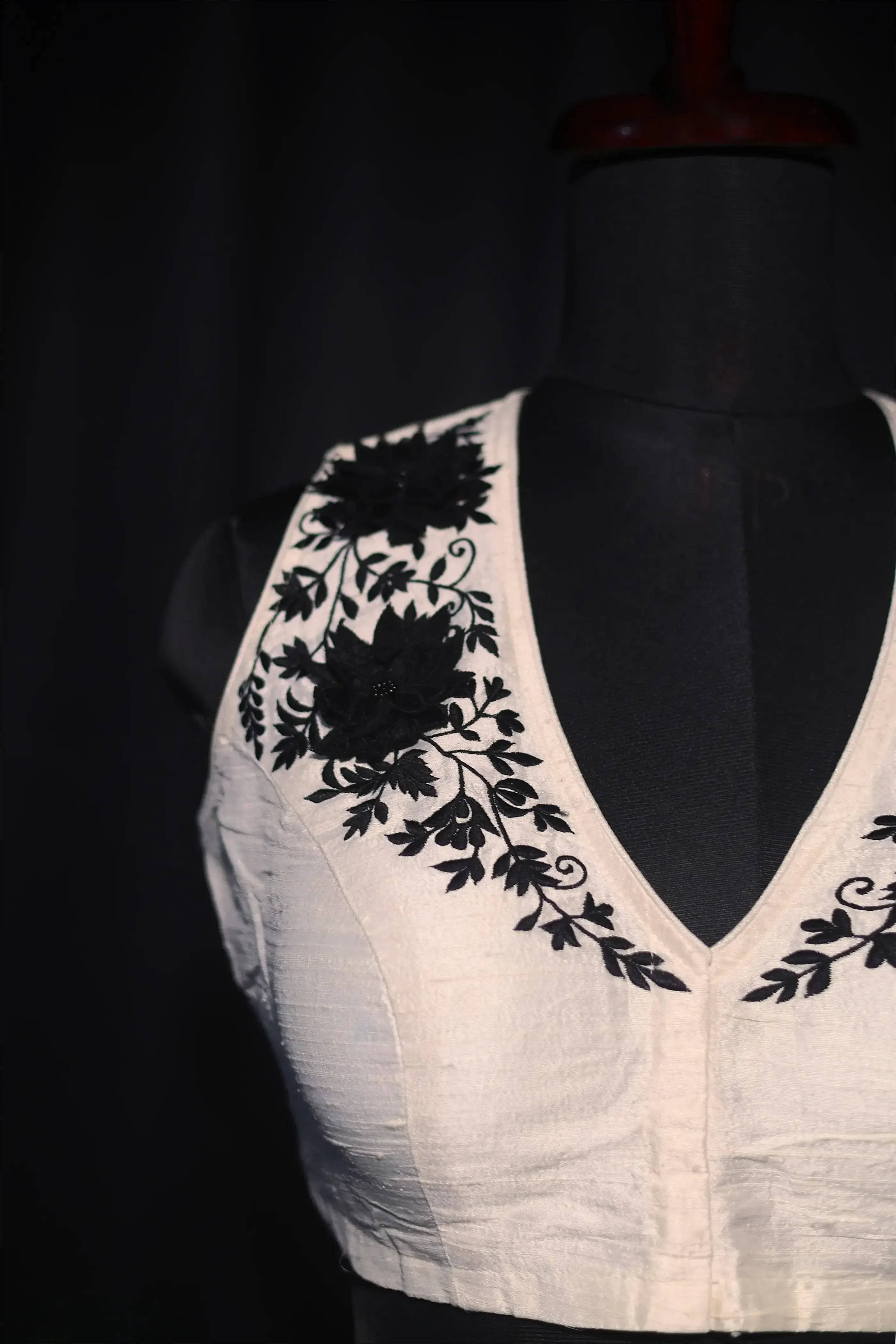 Offwhite Raw Silk Blouse For Women  Style Party wear