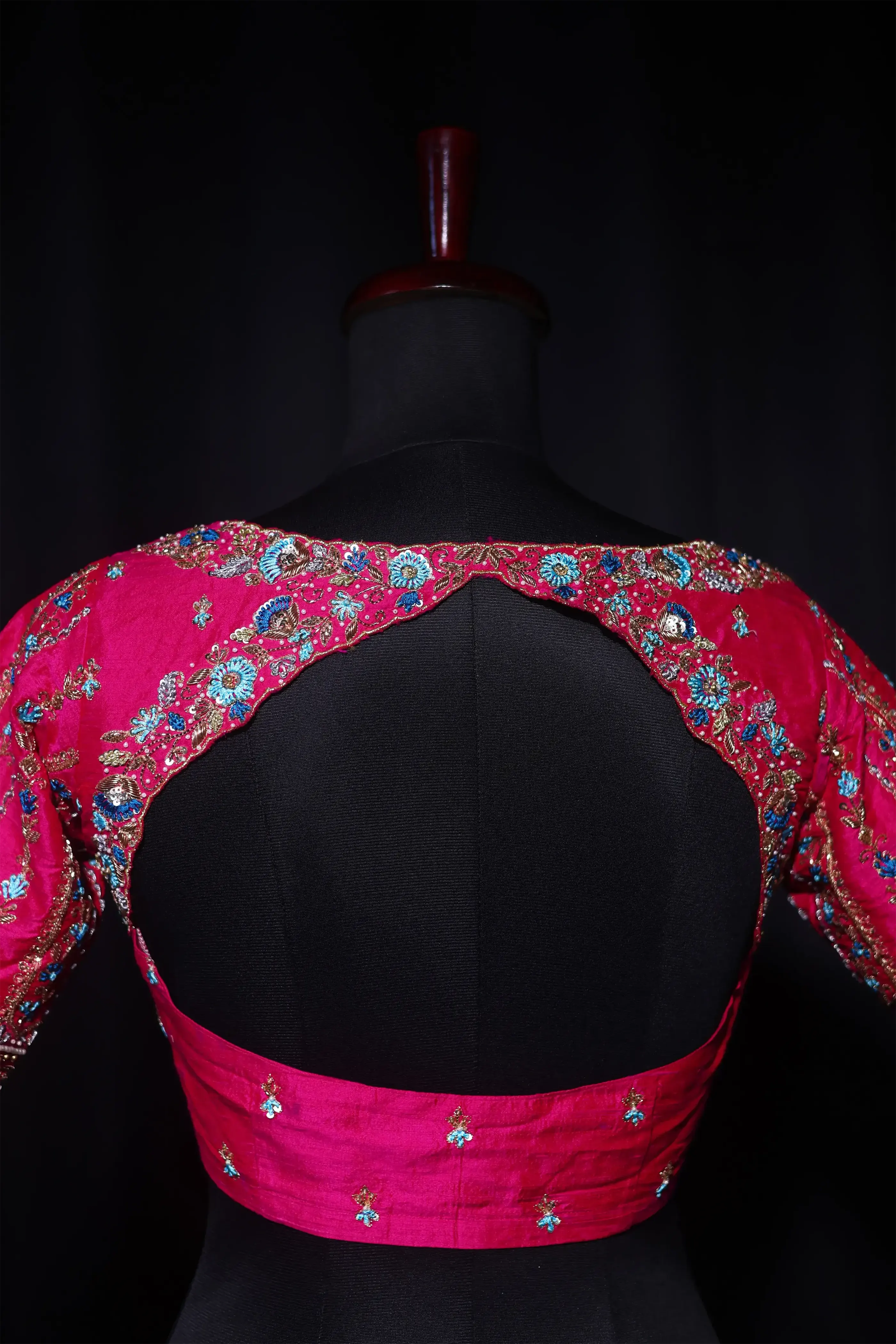 Rani Raw Silk Blouse For Women Jaal Style Party wear