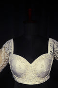 White Net  Blouse For Women Jaal Style Party wear