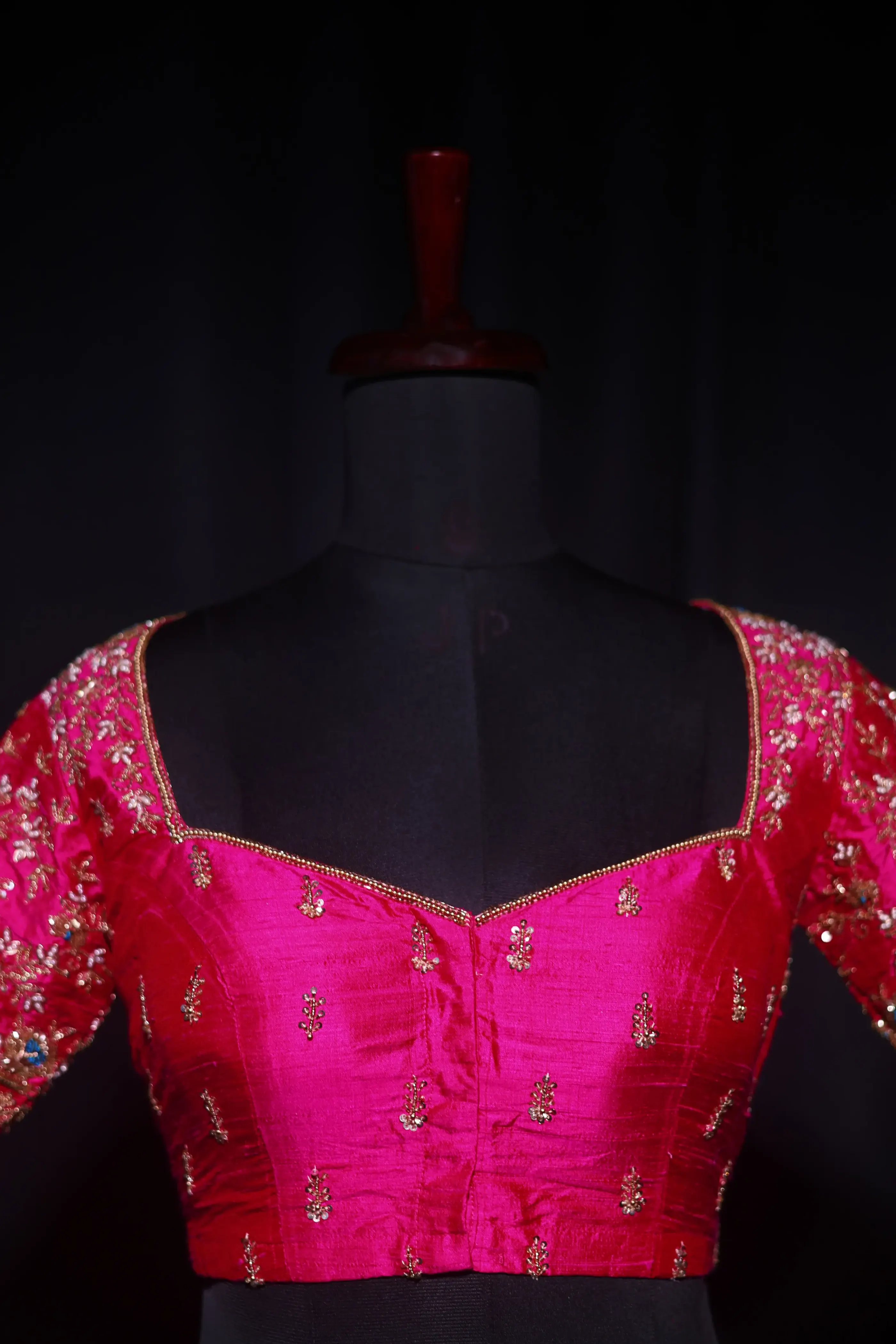 Rani Raw Silk Blouse For Women Jaal Style Party wear