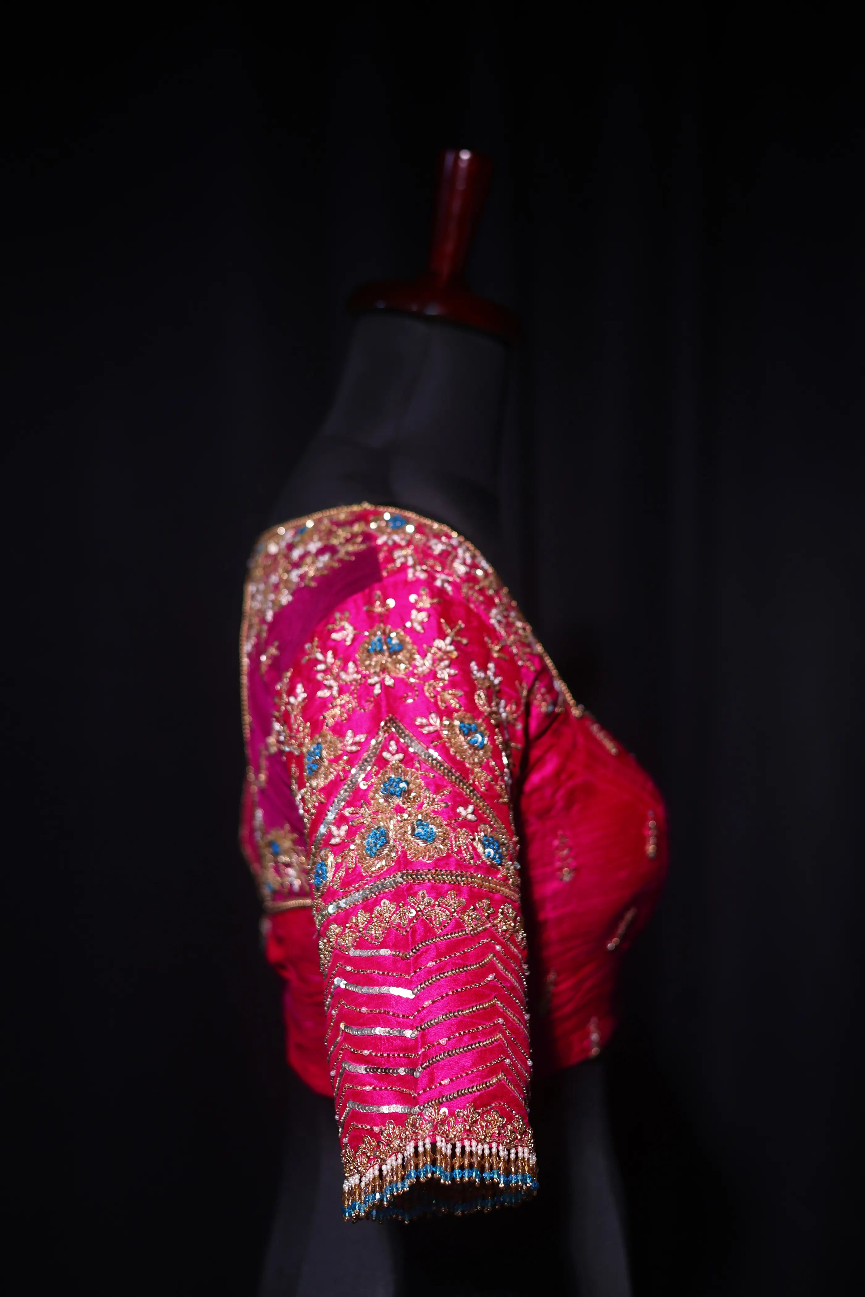 Rani Raw Silk Blouse For Women Jaal Style Party wear
