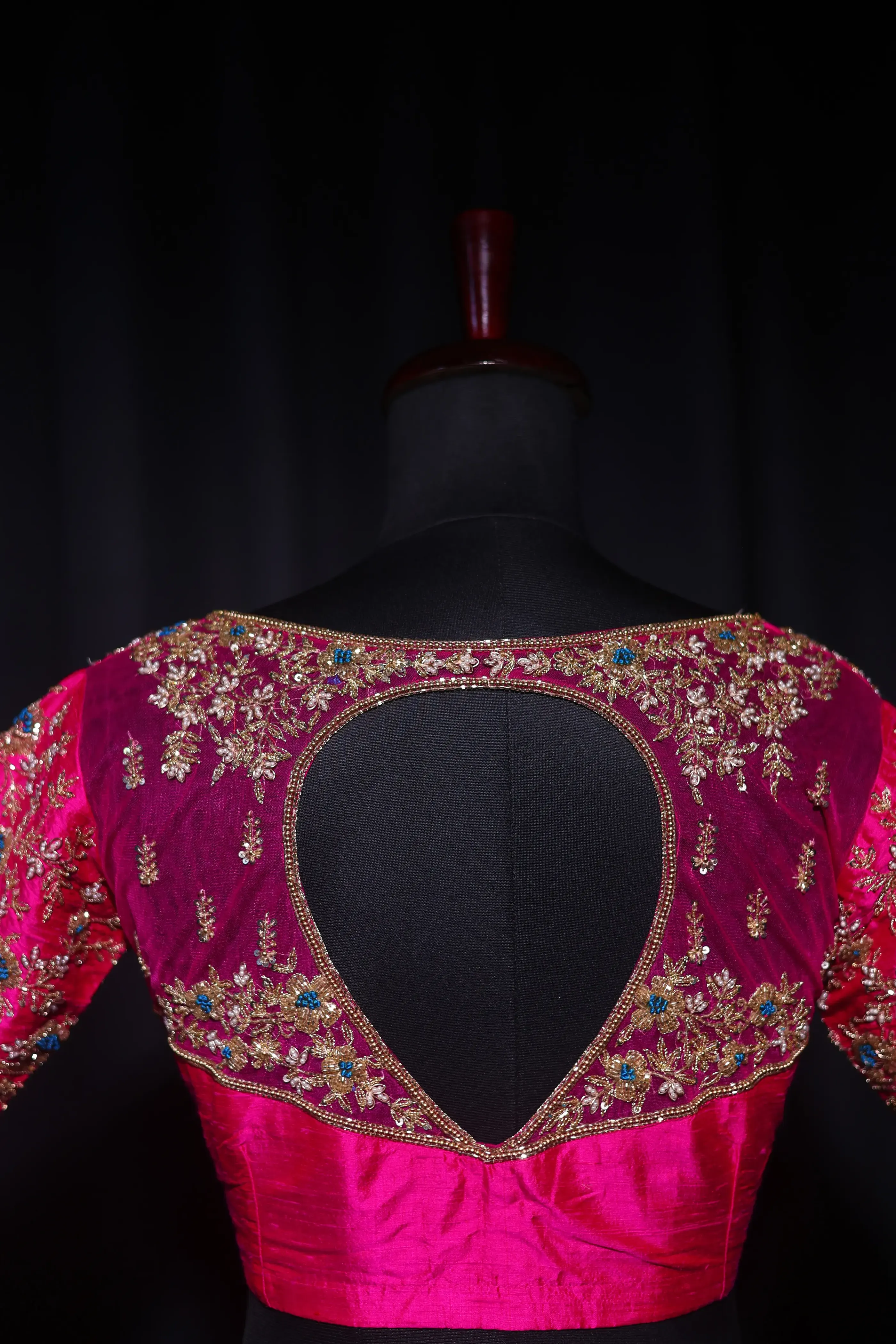 Rani Raw Silk Blouse For Women Jaal Style Party wear