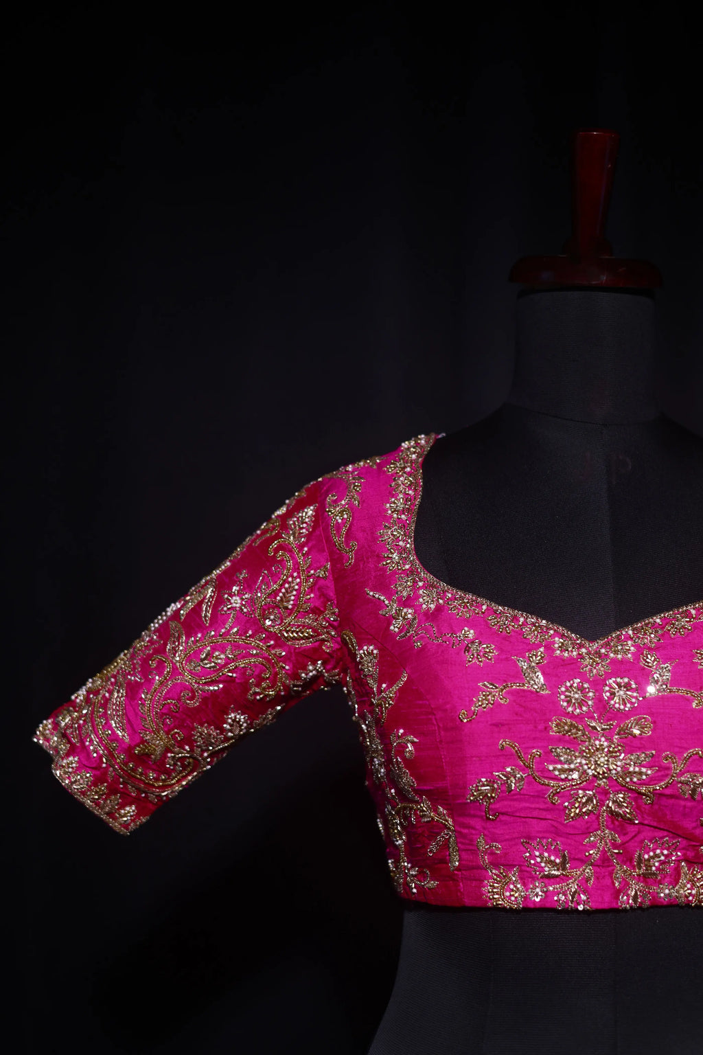 Rani Raw Silk Blouse For Women Jaal Style Party wear