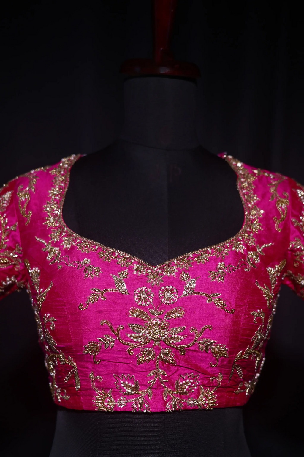 Rani Raw Silk Blouse For Women Jaal Style Party wear