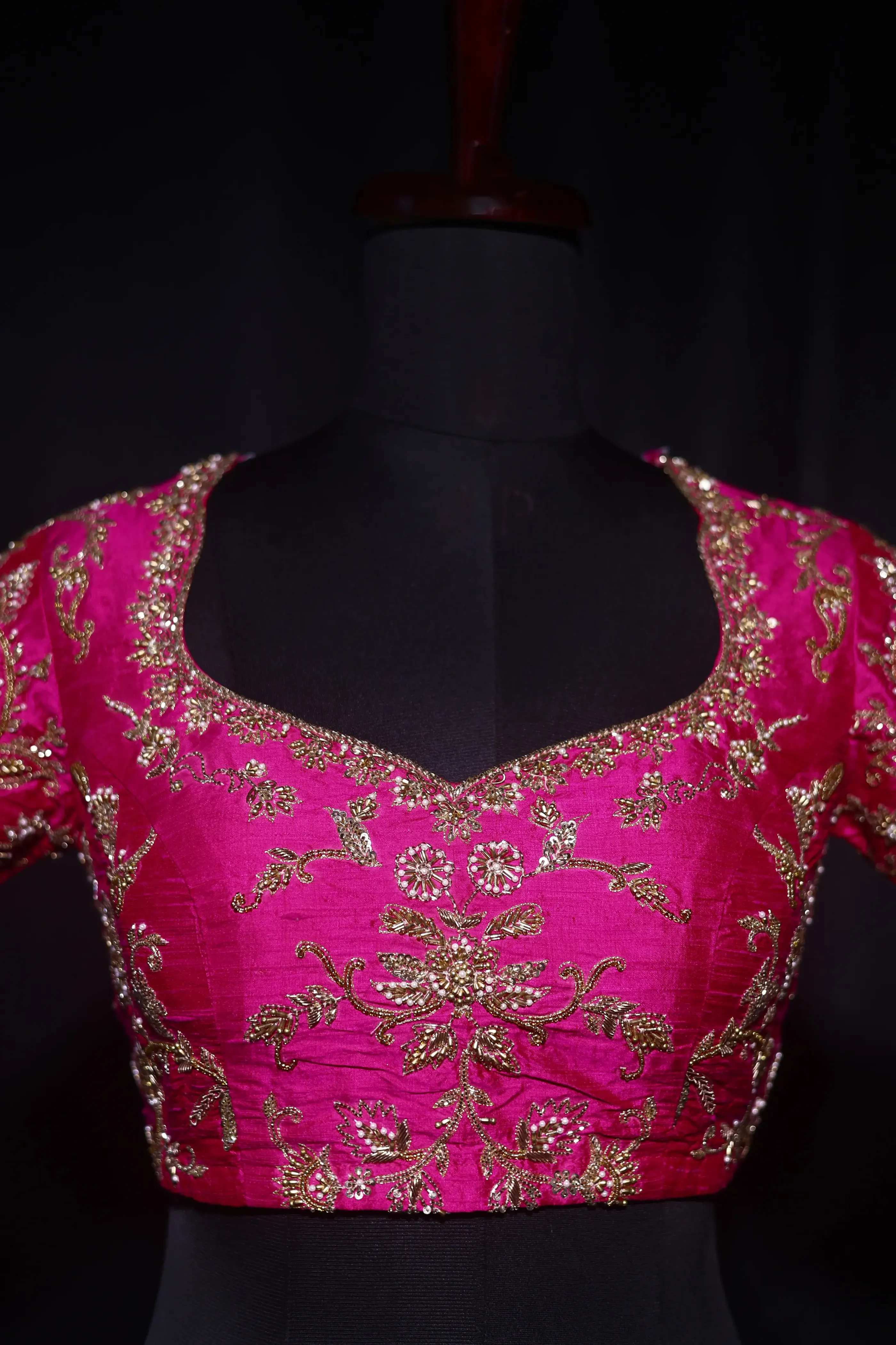 Rani Raw Silk Blouse For Women Jaal Style Party wear