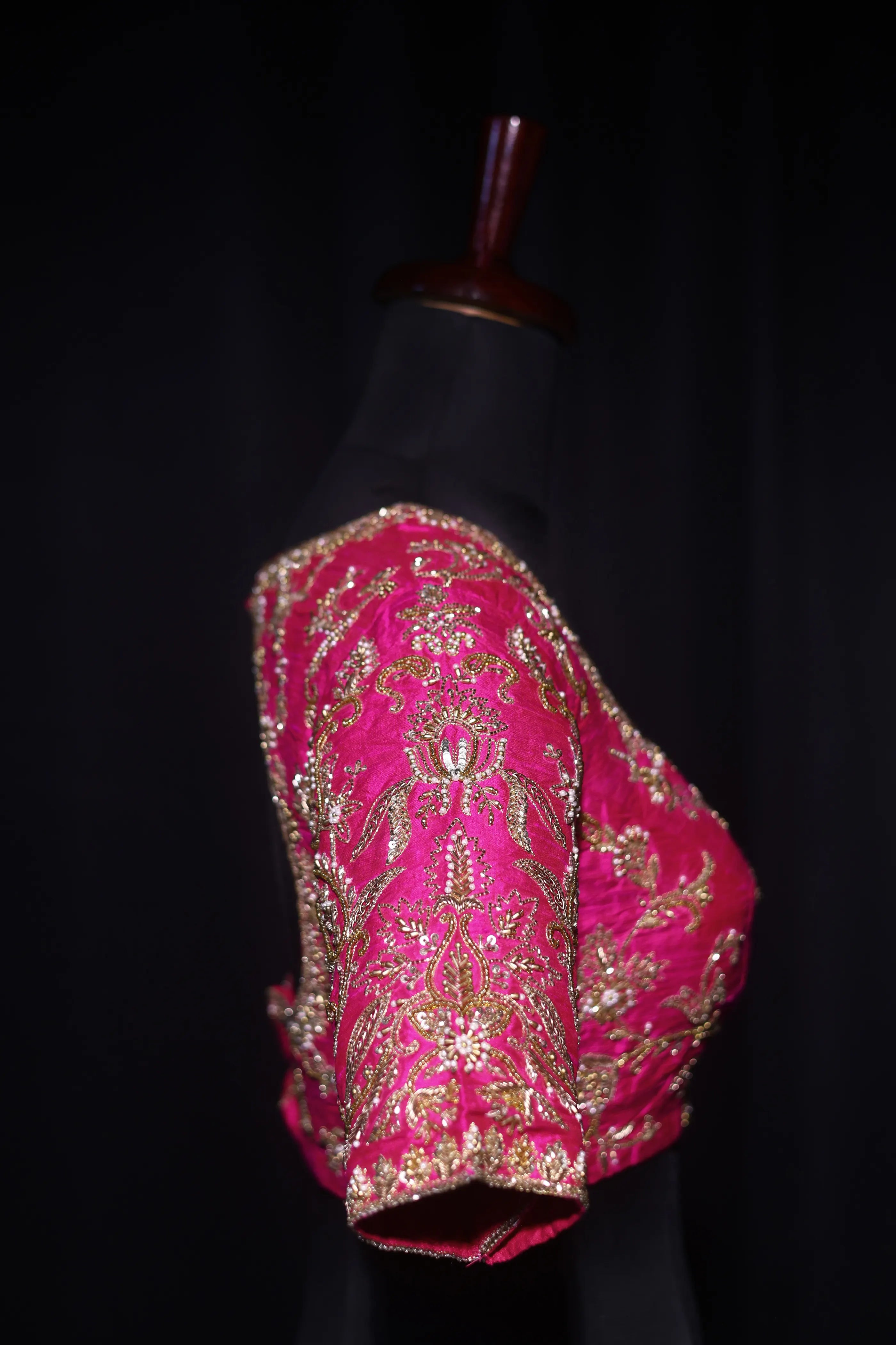 Rani Raw Silk Blouse For Women Jaal Style Party wear