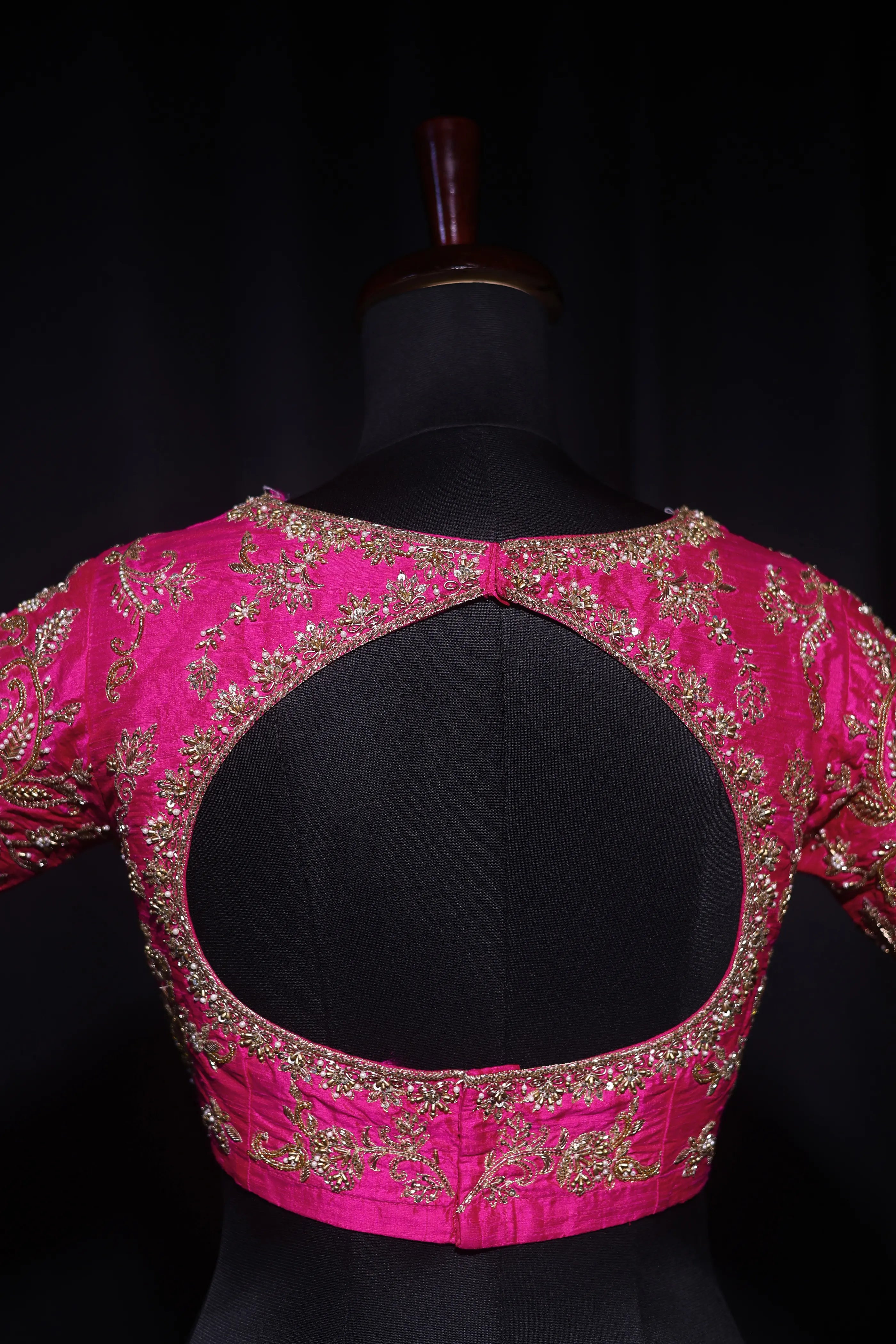Rani Raw Silk Blouse For Women Jaal Style Party wear