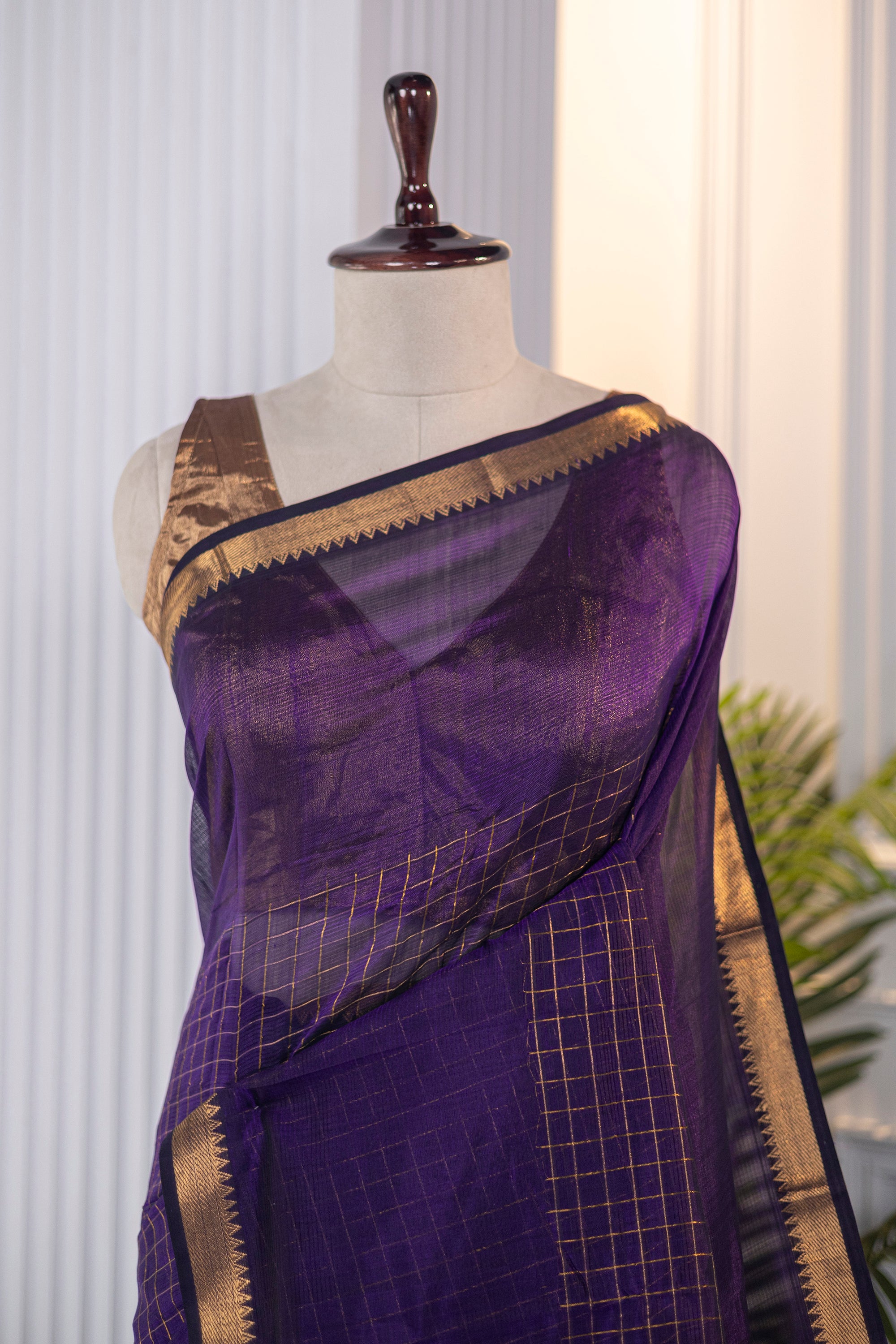 Checks Silk Mangalgiri