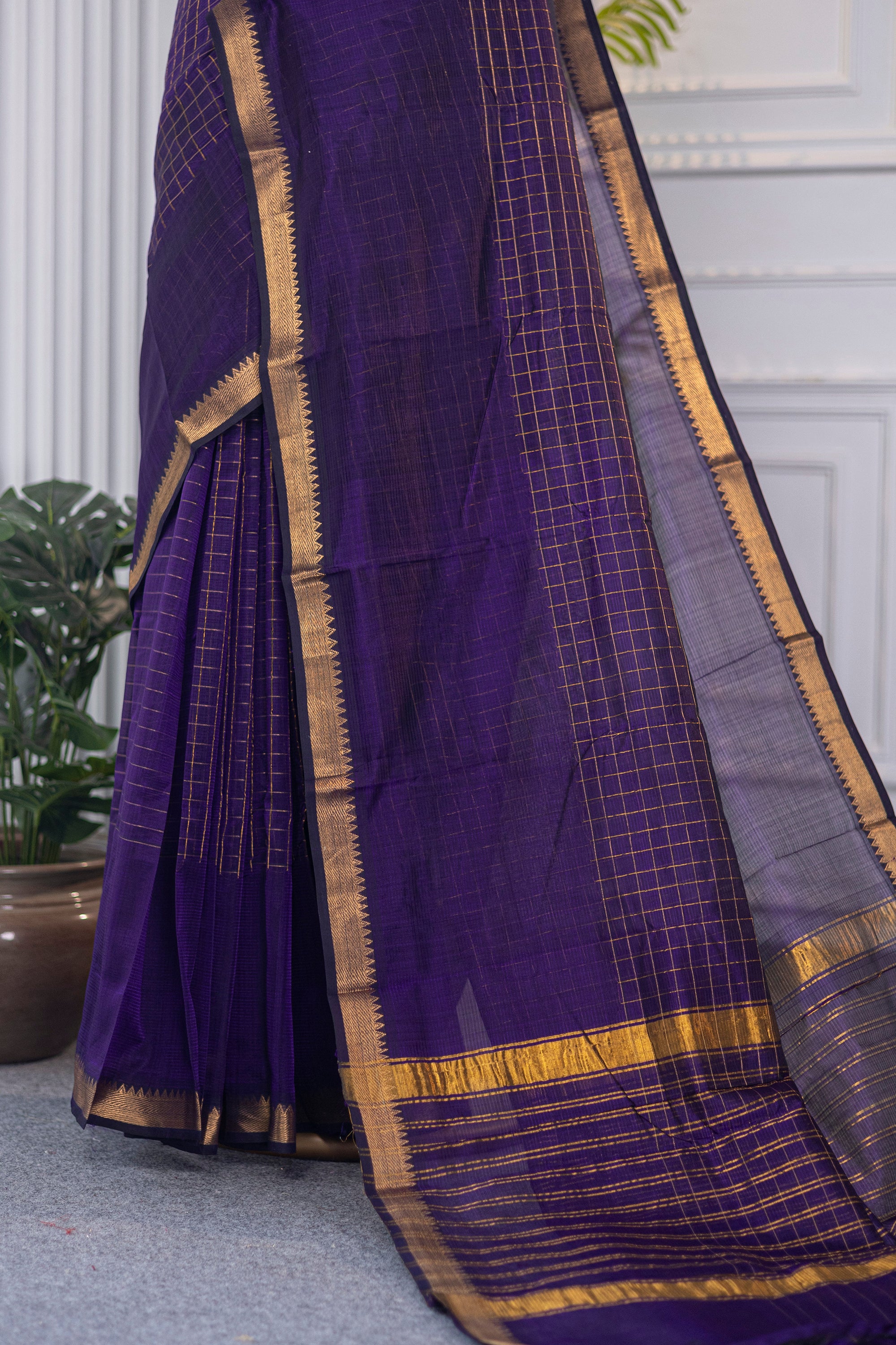 Checks Silk Mangalgiri