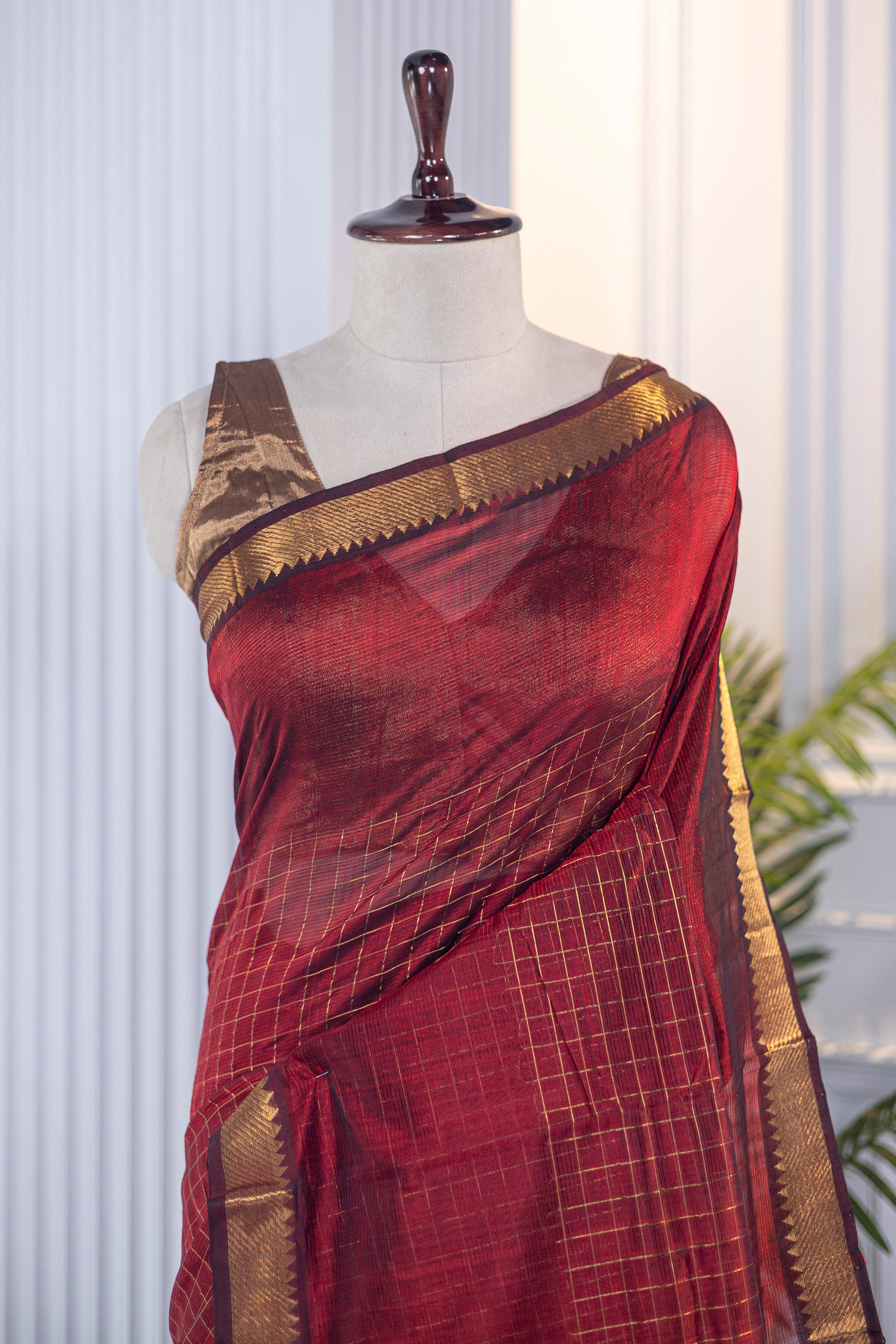 Checks Silk Mangalgiri