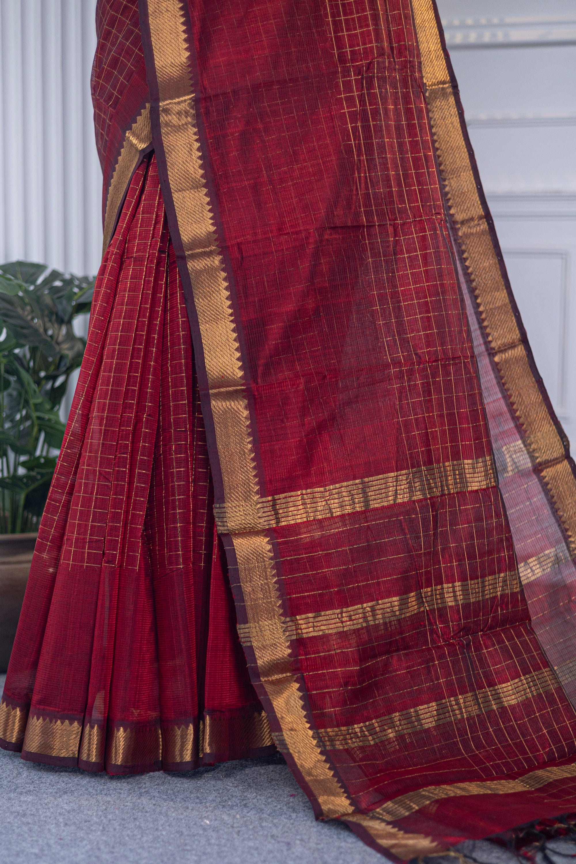 Checks Silk Mangalgiri