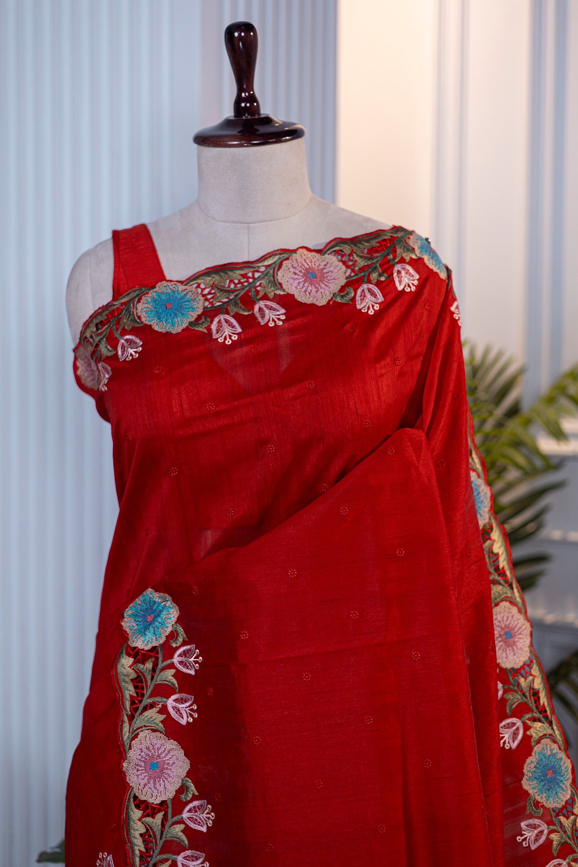 Semi Tussar Embroidery