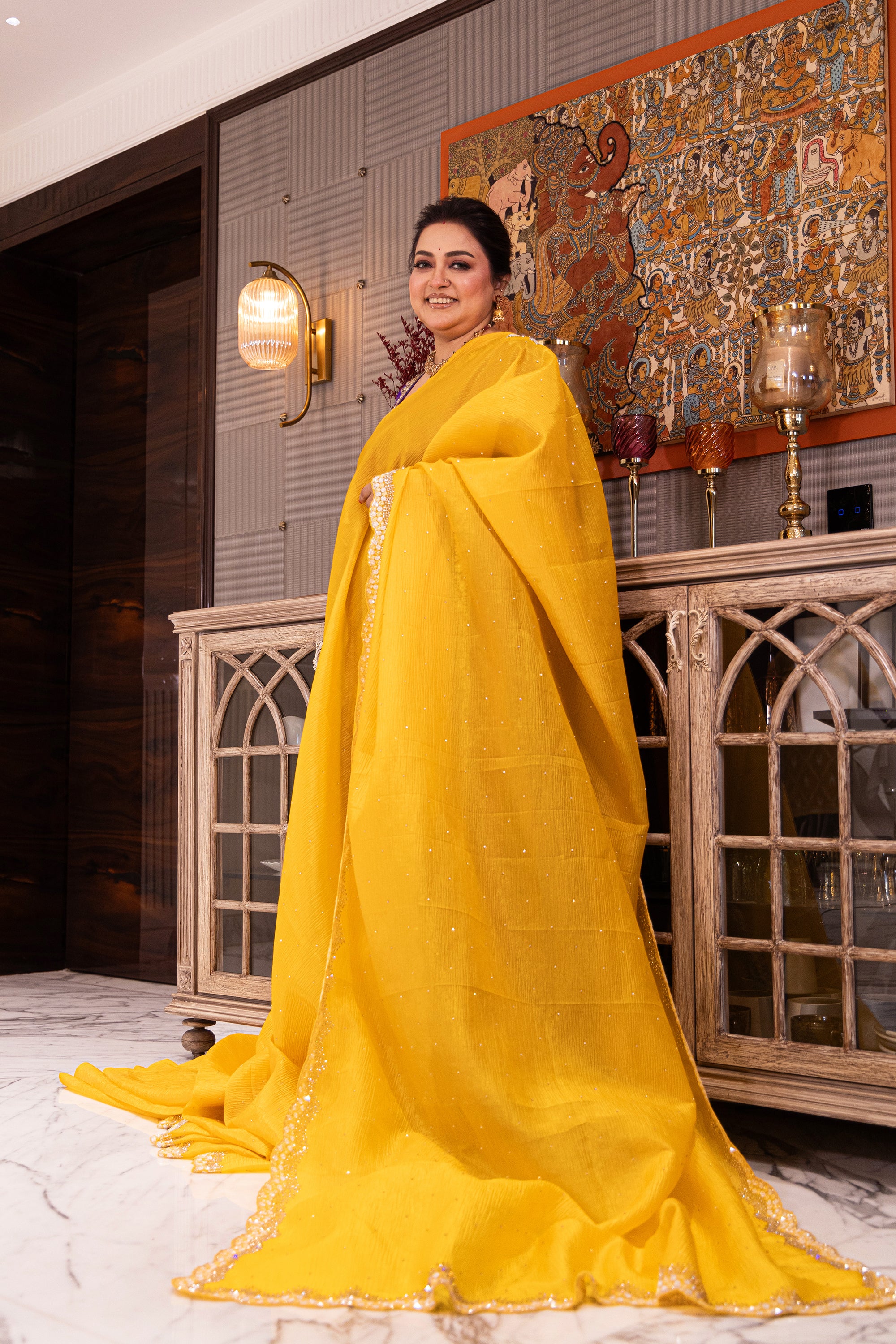 Crush Tissue Zardosi Work