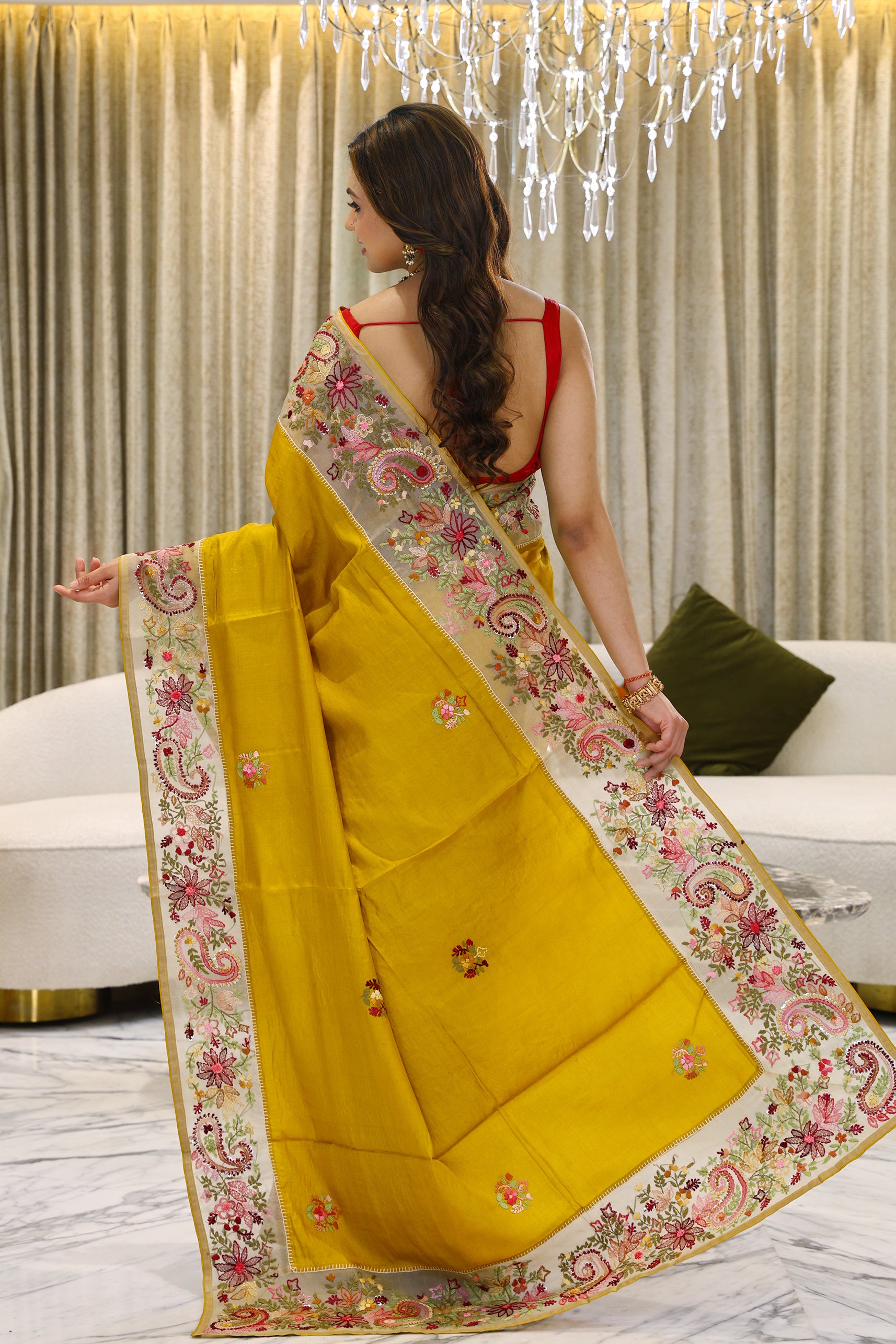 Tussar Hand Embroidery