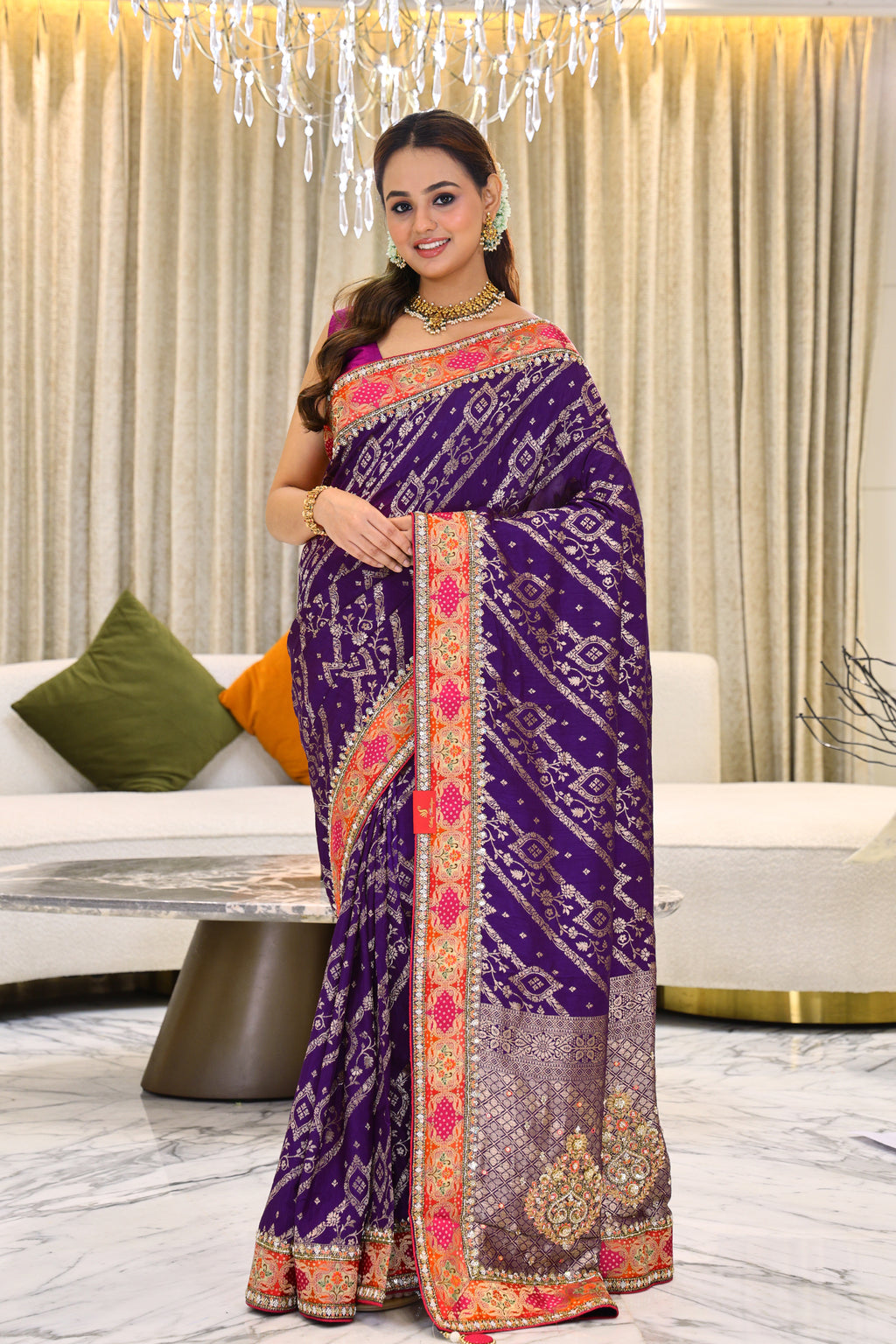 Dola Silk With Cutdana Work