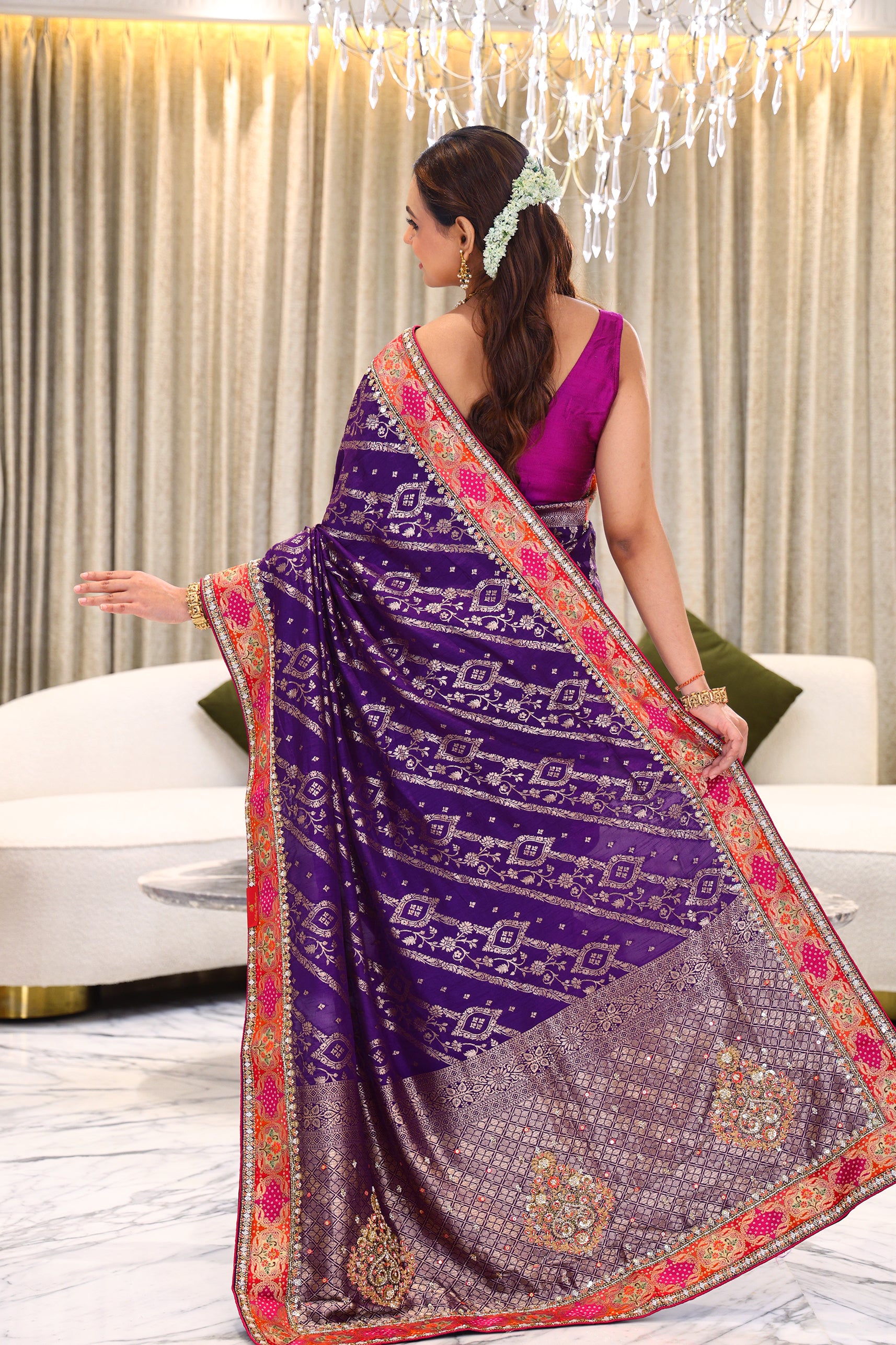 Dola Silk With Cutdana Work