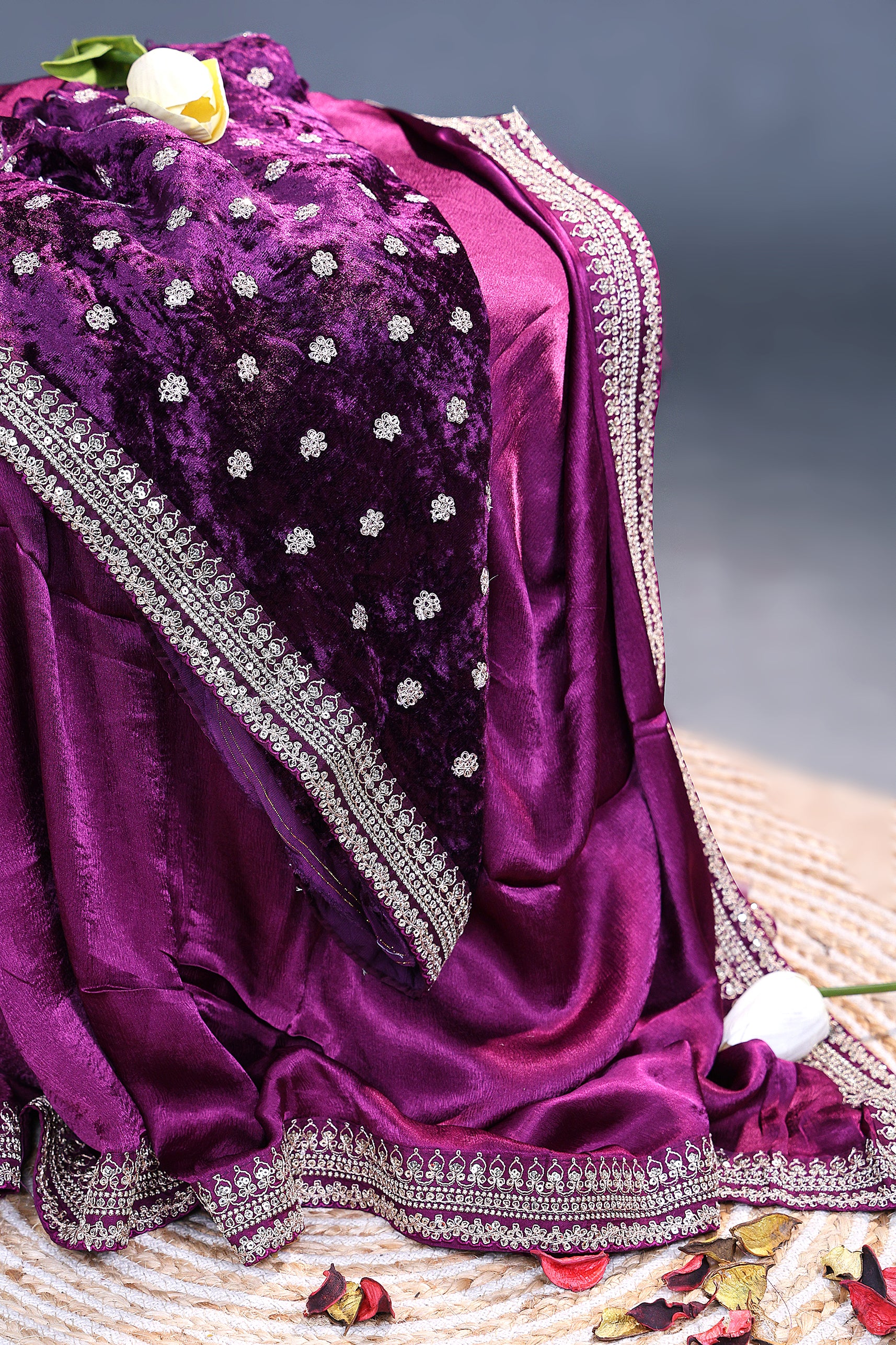 Crepe Satin Saree