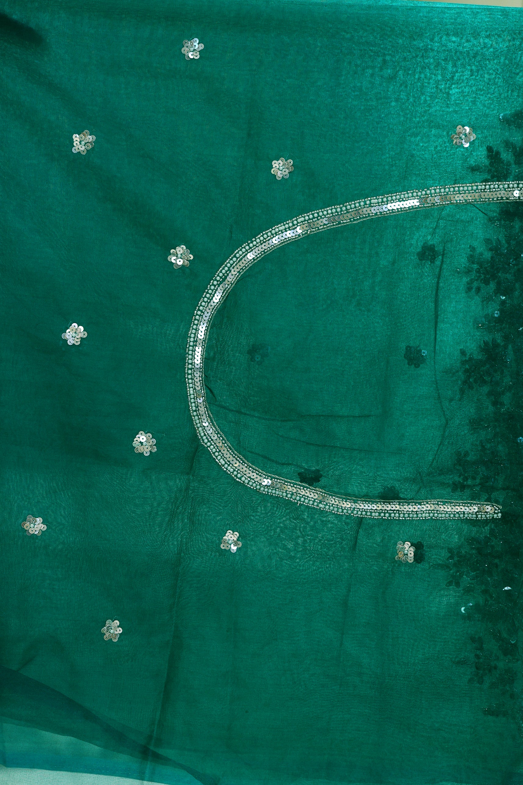 Semi Organza Zardosi Work