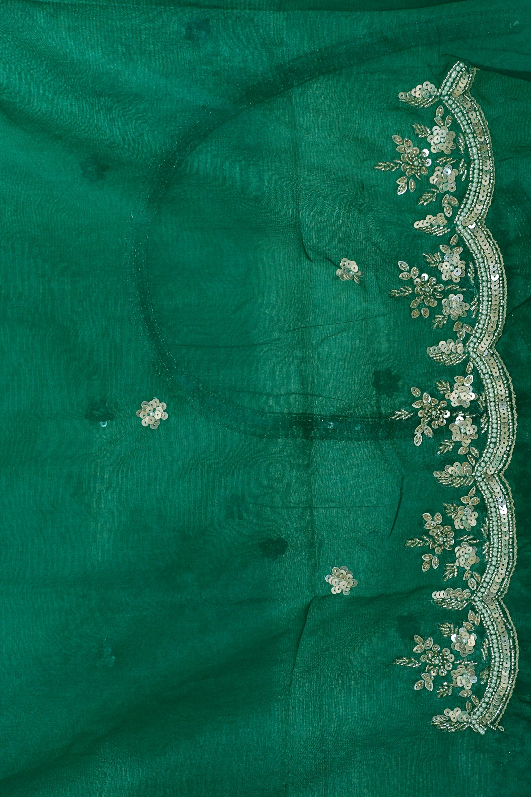 Semi Organza Zardosi Work