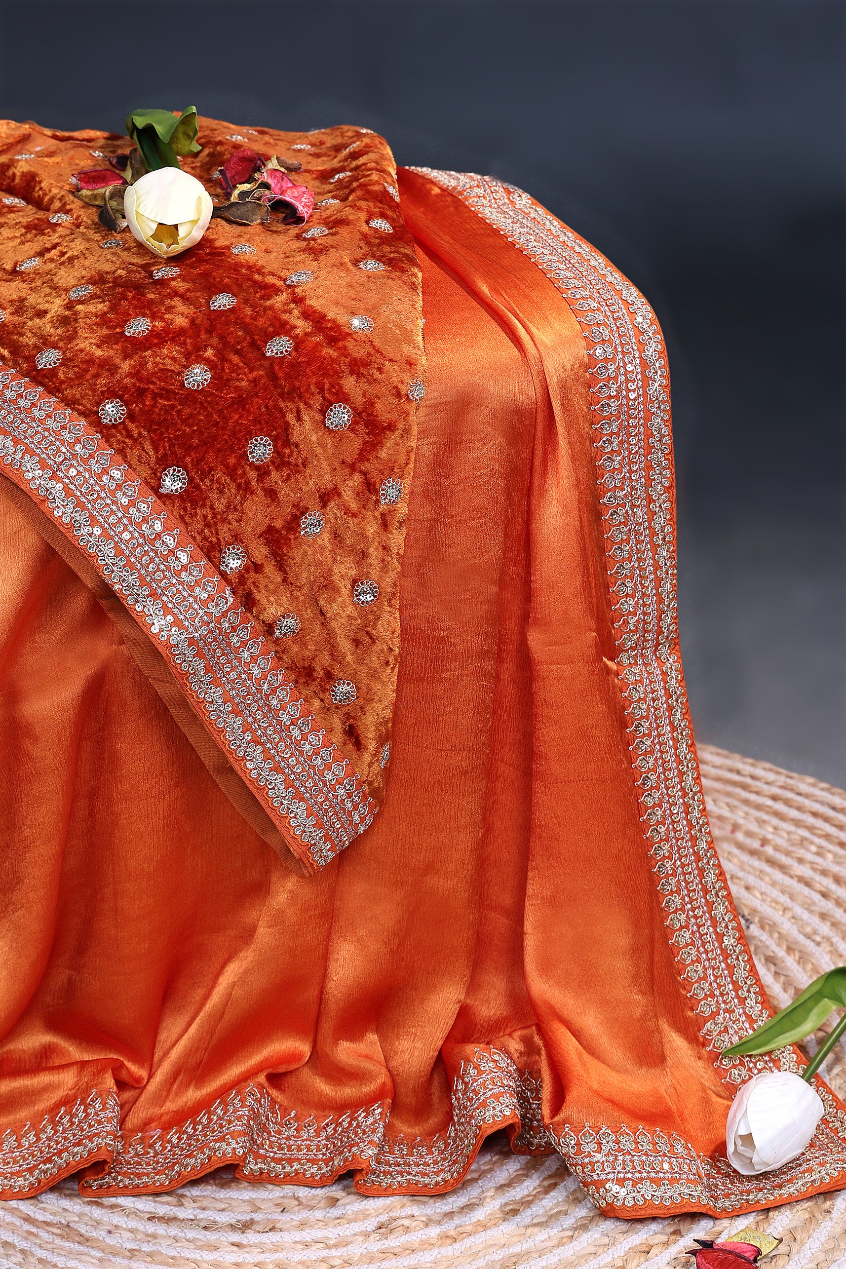 Crepe Satin Saree