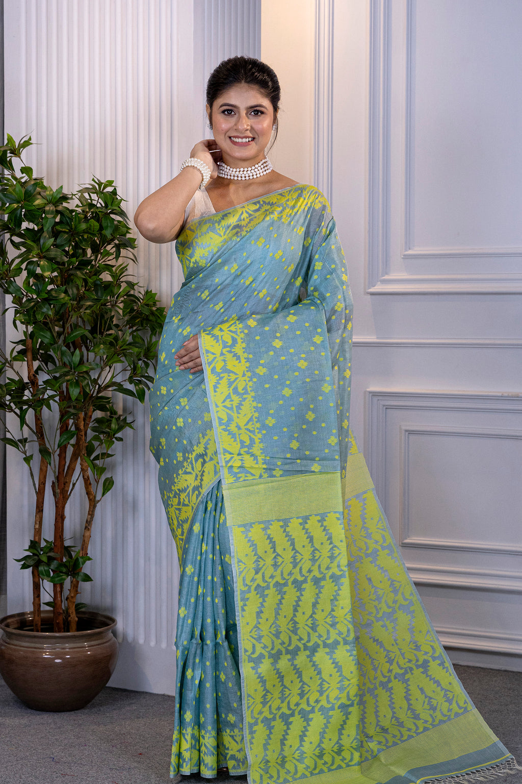 Tussar Jamdani