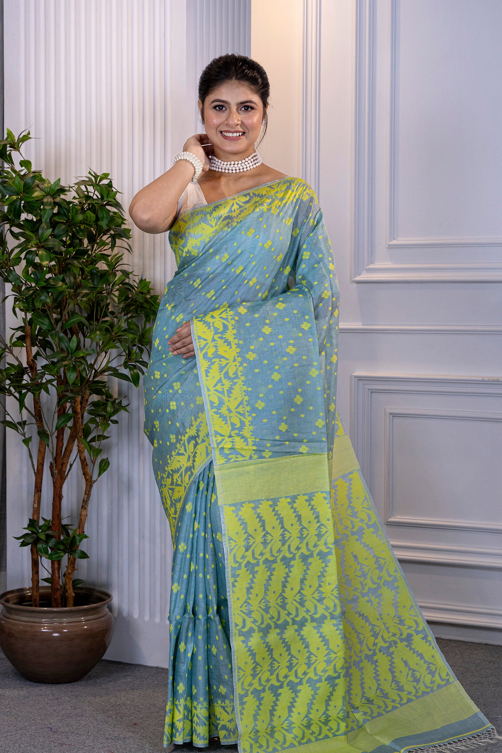 Tussar Jamdani