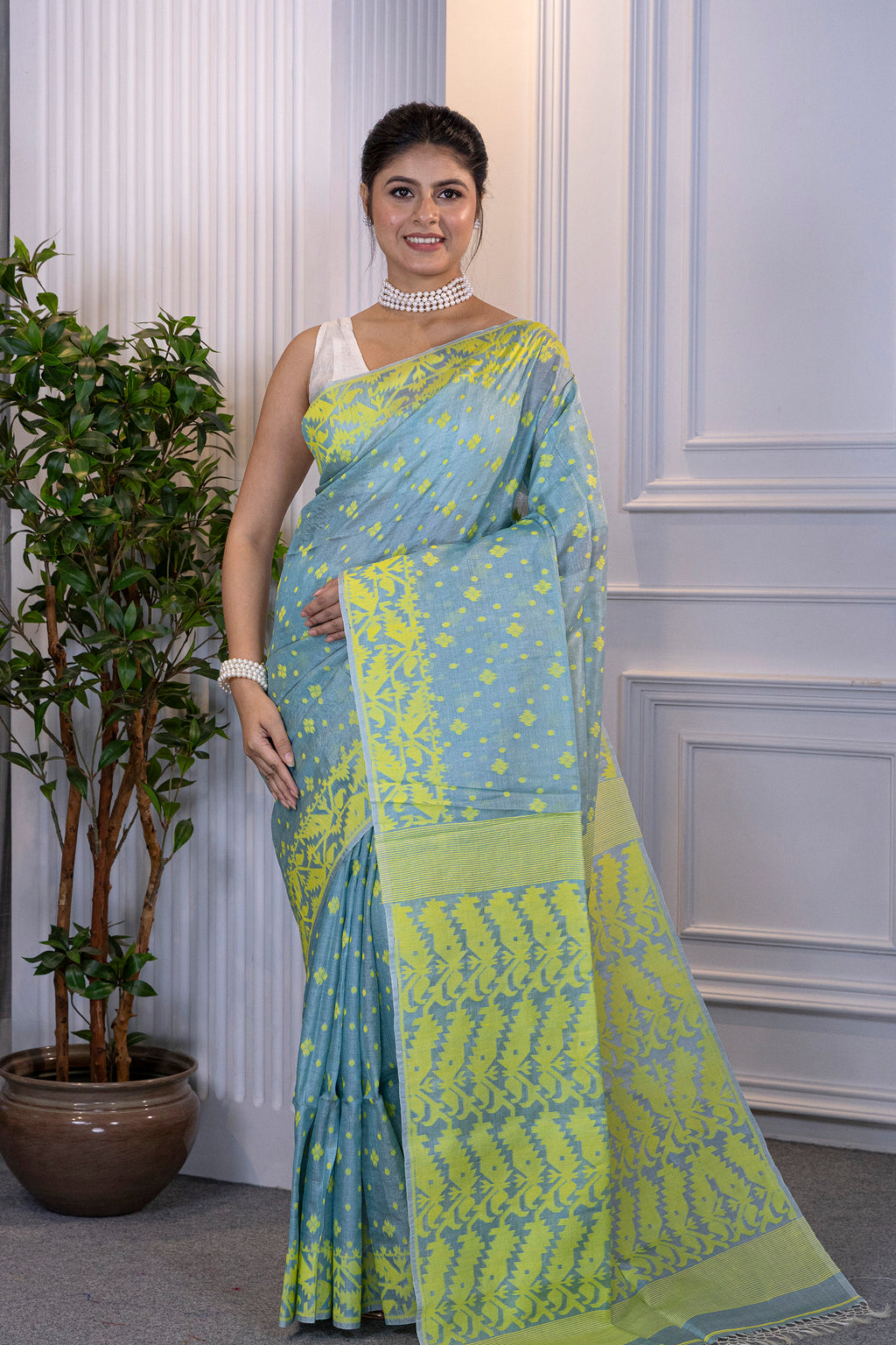 Tussar Jamdani