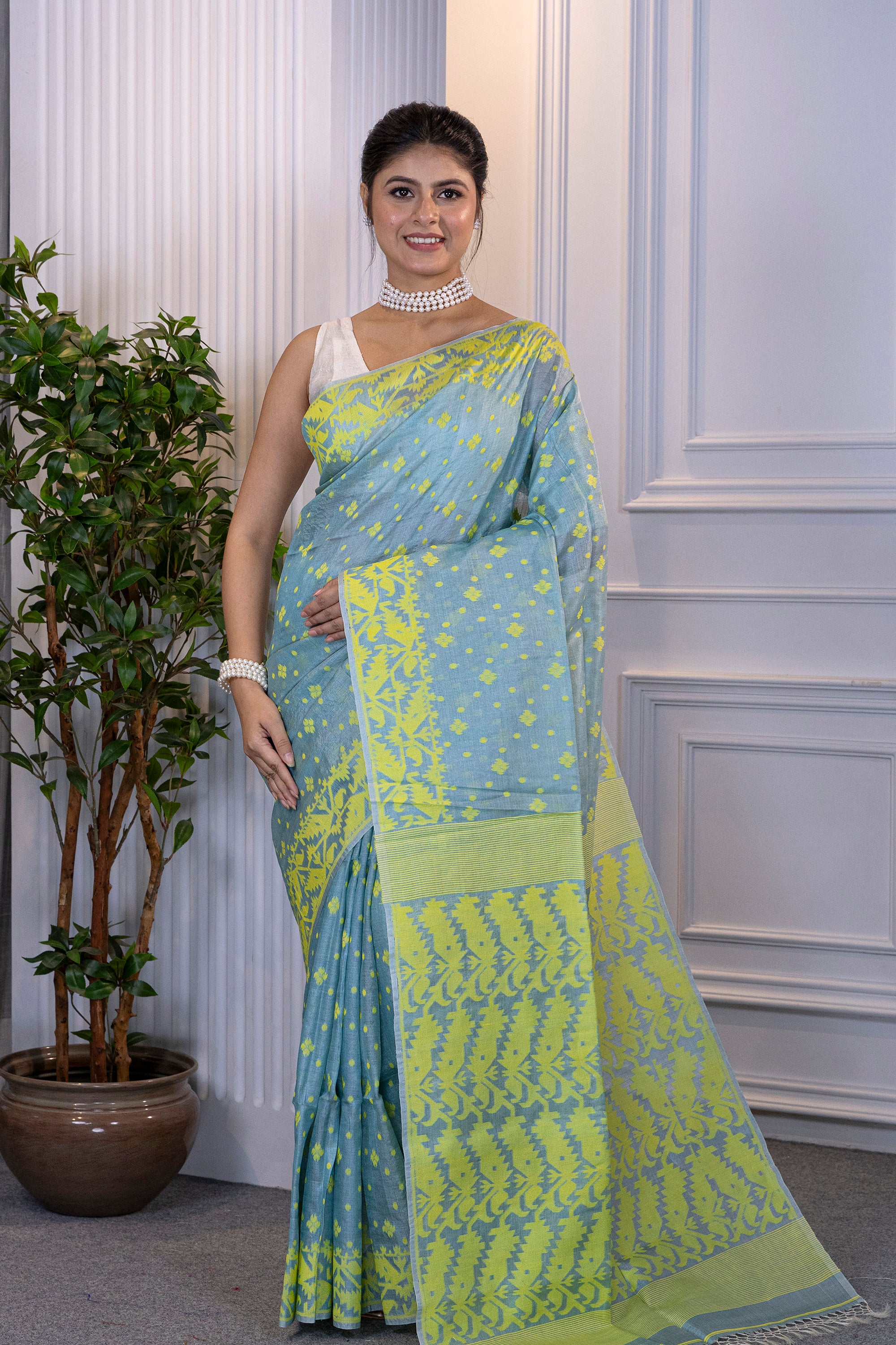 Tussar Jamdani