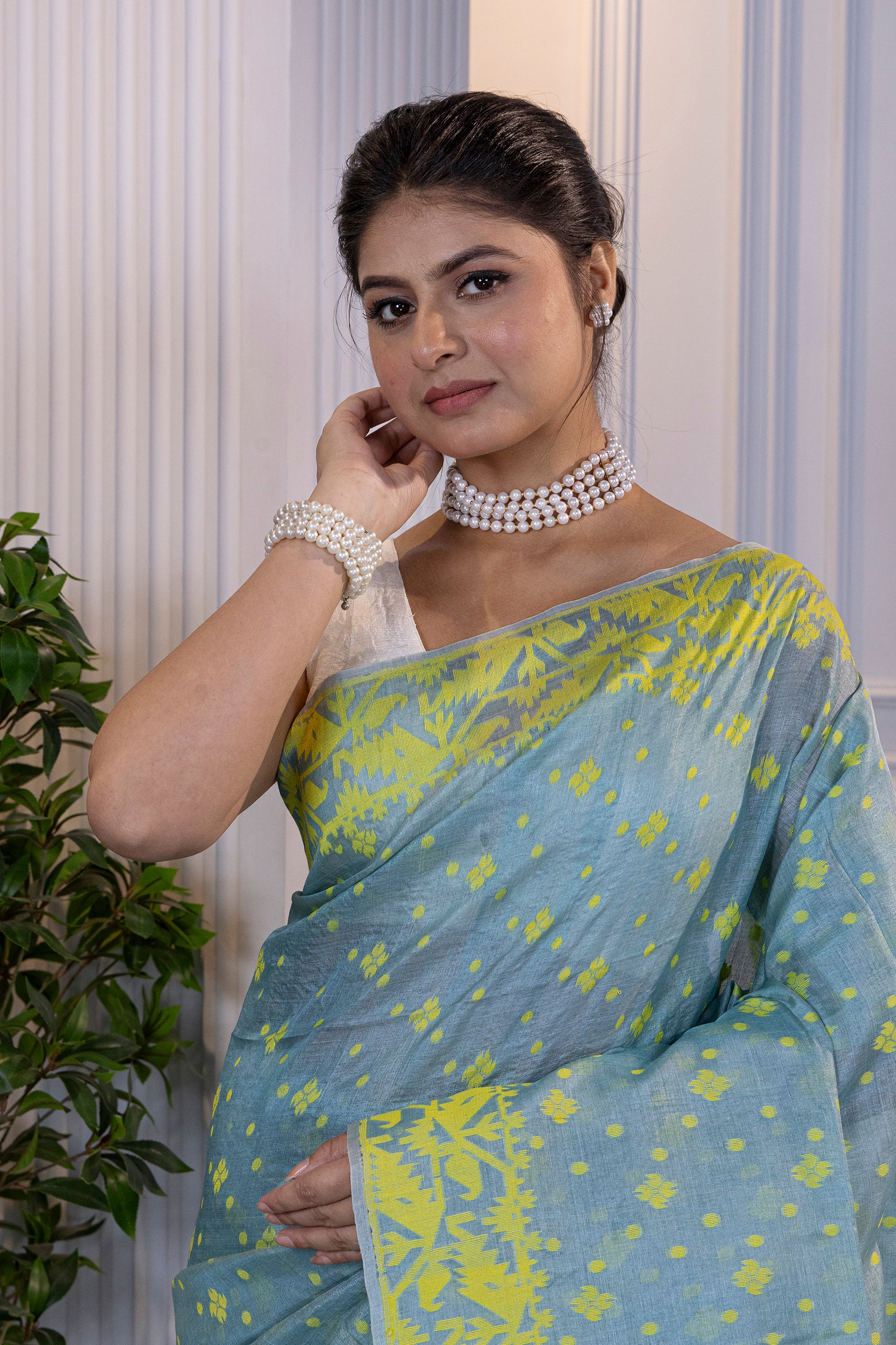Tussar Jamdani